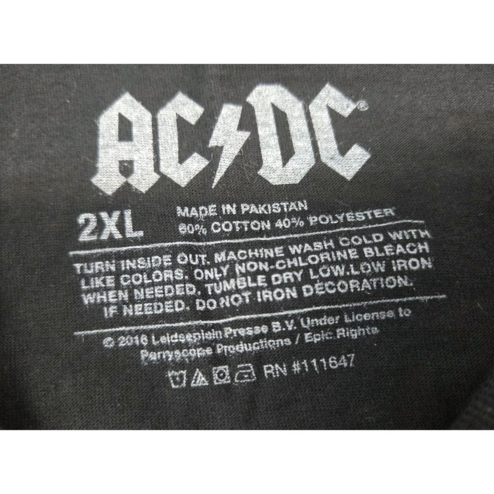 Vintage NWT AC/DC T Shirt Mens Size 2XL Black/Yellow #8813 Size US XXL / EU 58 / 5 - 6 Thumbnail