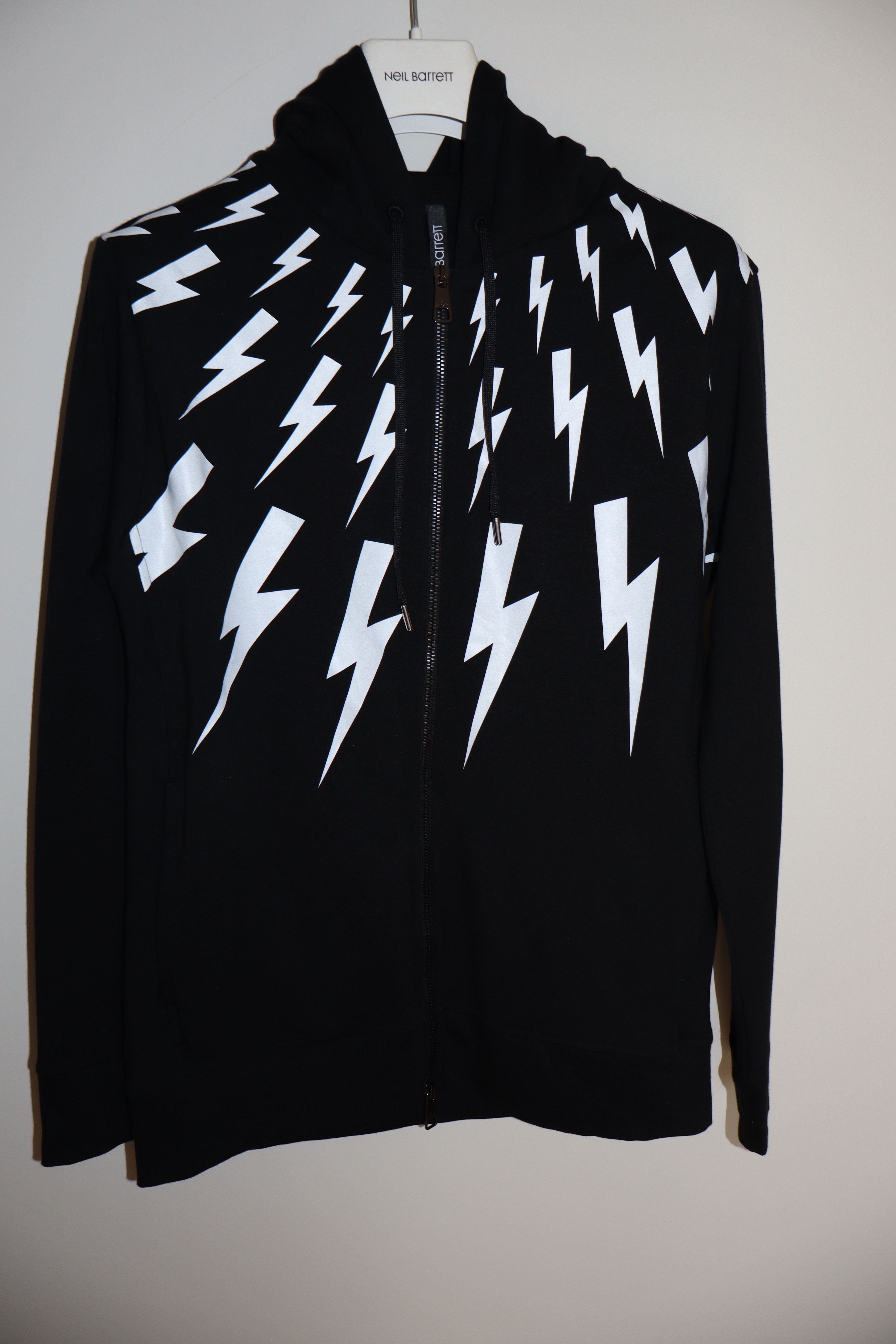Neil Barrett Lightning bolt print hoodie Size US S / EU 44-46 / 1 - 1 Thumbnail