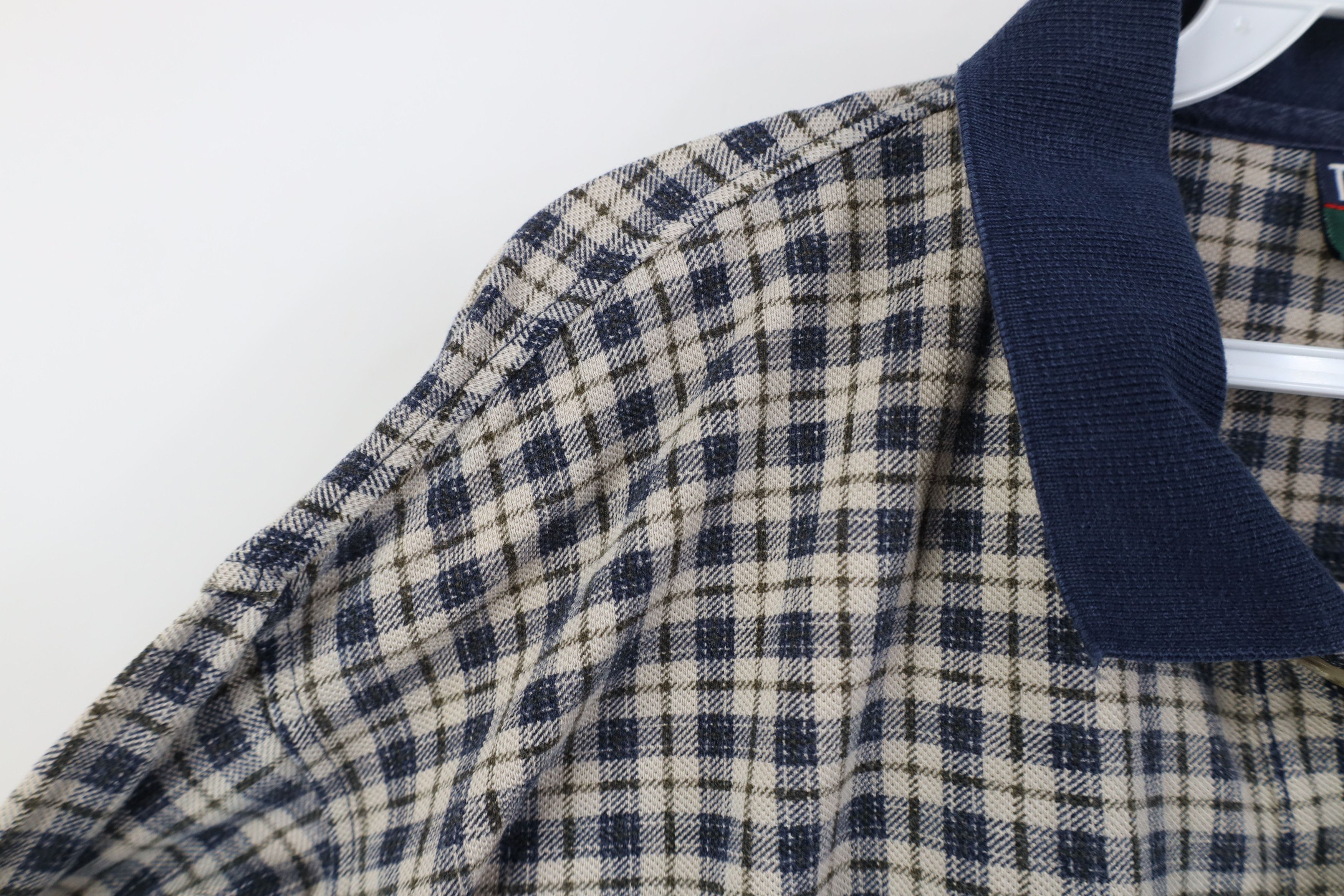 Vintage Vintage 90s Streetwear Long Sleeve Polo Shirt Plaid USA Size US L / EU 52-54 / 3 - 7 Thumbnail