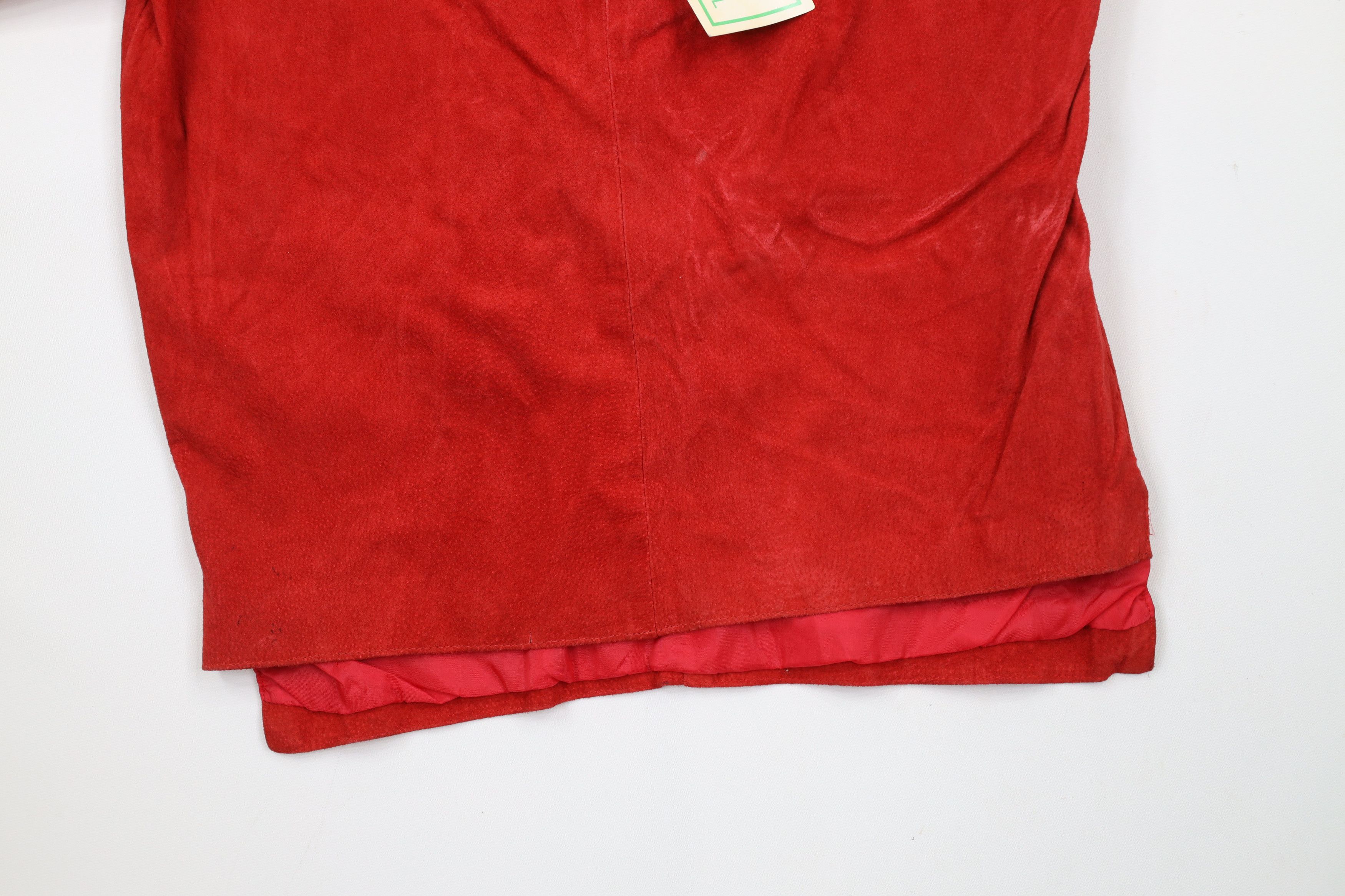 Deadstock Vintage 90s Streetwear Suede Leather Shorts Suit