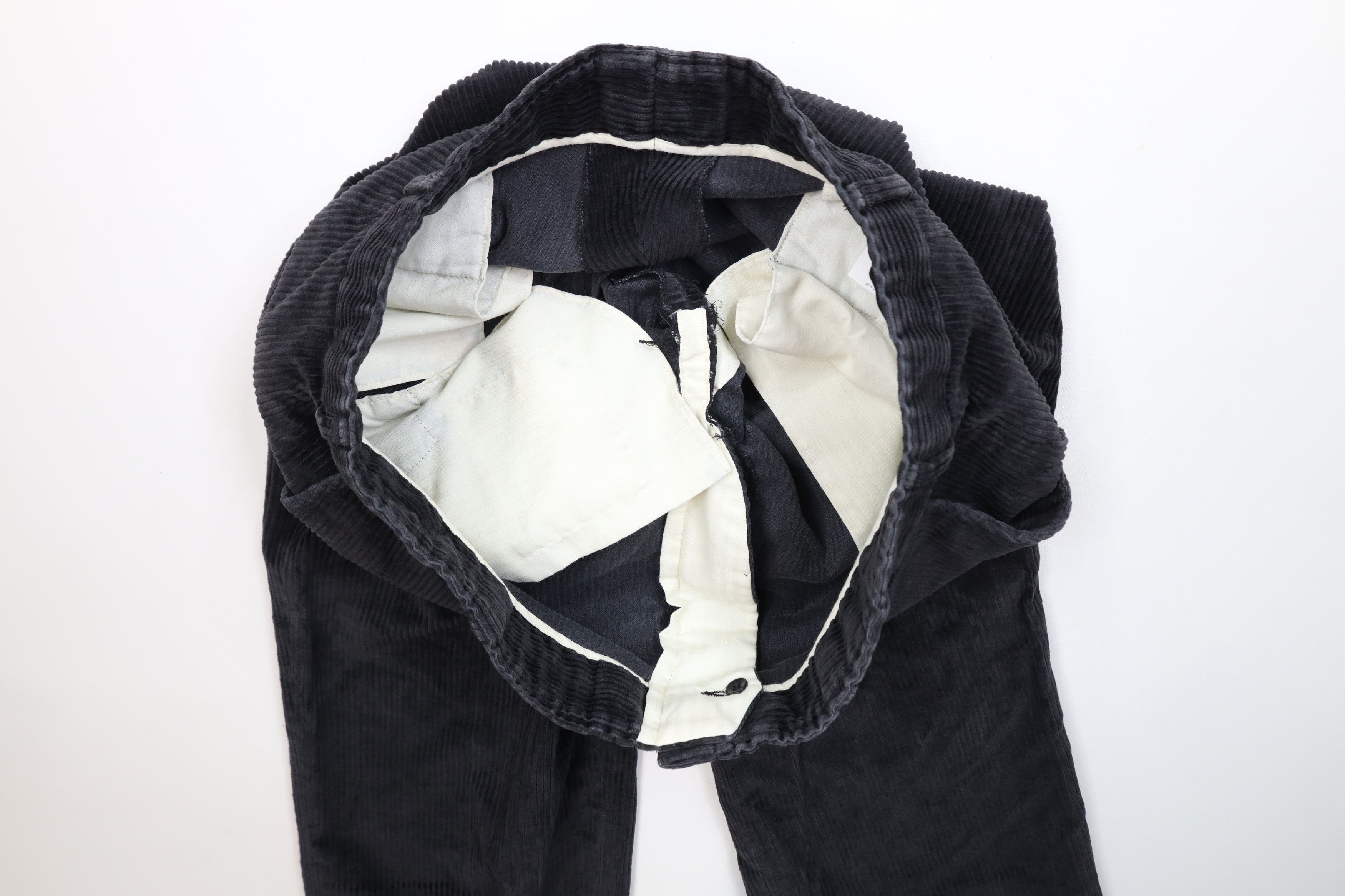Lands' End Vintage 90s Lands End Corduroy Wide Leg Chino Pants Black Size US 38 / EU 54 - 8 Thumbnail