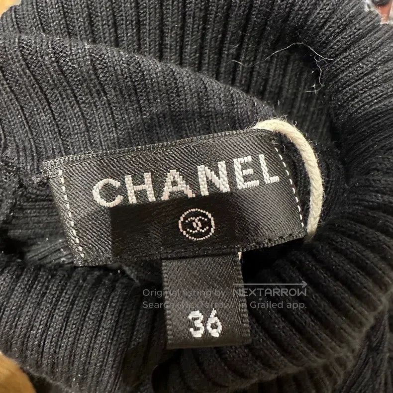Chanel Chanel Knitted Turtleneck Diamond Logo Slim Long Sleeve Size XS / US 0-2 / IT 36-38 - 3 Thumbnail