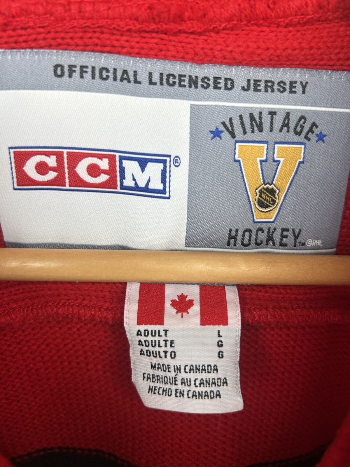 Ccm Vintage CCM Chicago Blackhawks Heritage Knit Jersey Size US L / EU 52-54 / 3 - 13 Thumbnail
