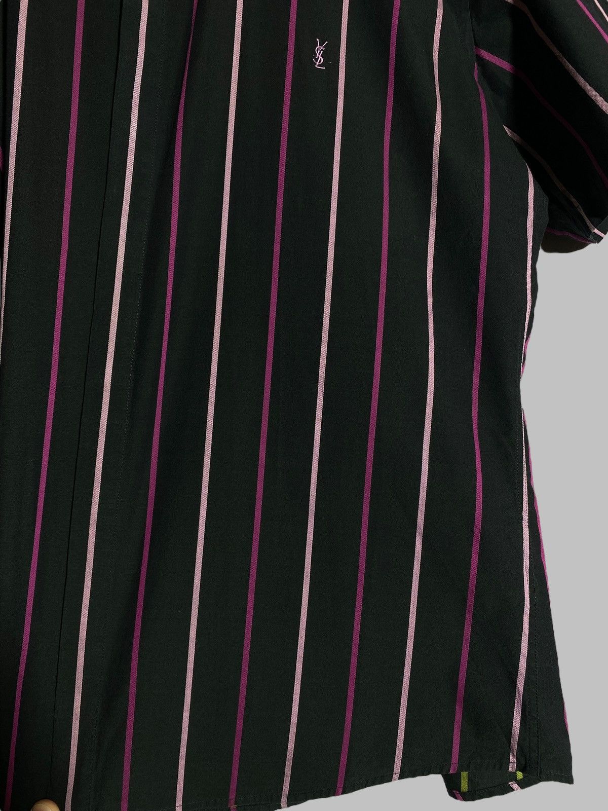 Yves Saint Laurent VIntage Yves Saint Laurent YSL Logo Striped Shirt 90s Size US L / EU 52-54 / 3 - 12 Thumbnail