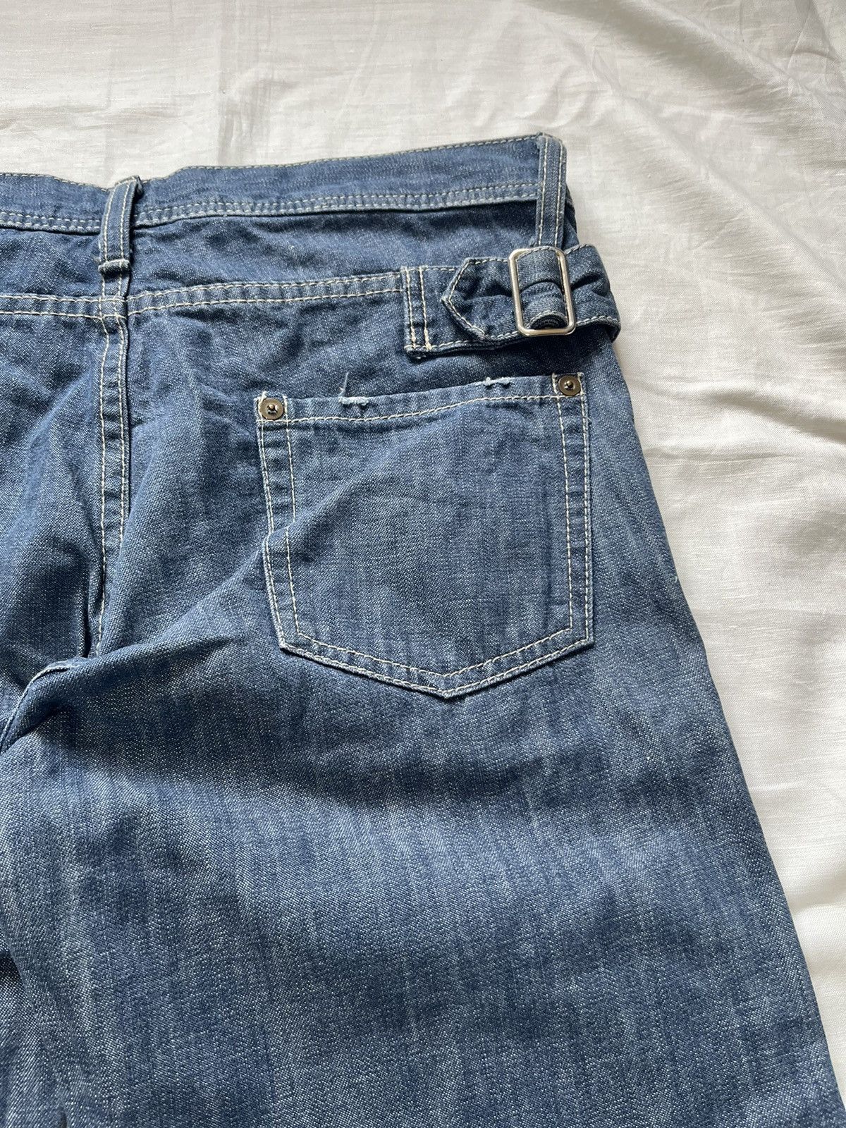 If Six Was Nine × Japanese Brand Human Woman Bootcut Jeans Rare Pocket Buckle Size 32" / US 10 / IT 46 - 14 Thumbnail