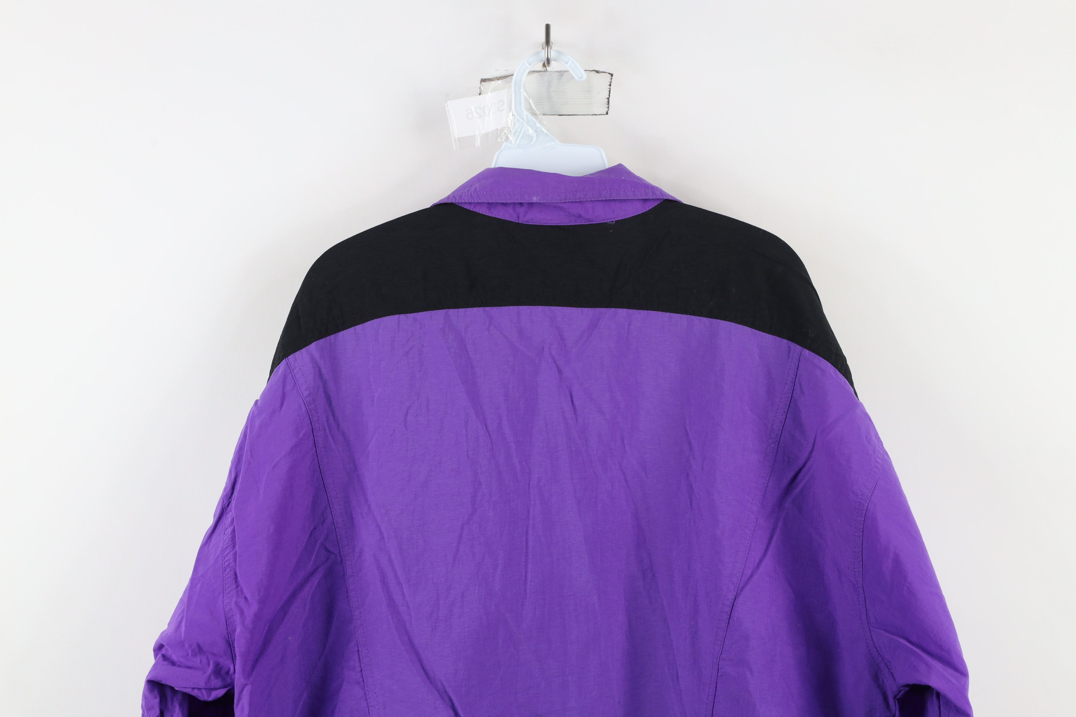 Champion × Vintage Vintage 90s Champion Reflective Windbreaker Jacket Purple Size L / US 10 / IT 46 - 14 Thumbnail