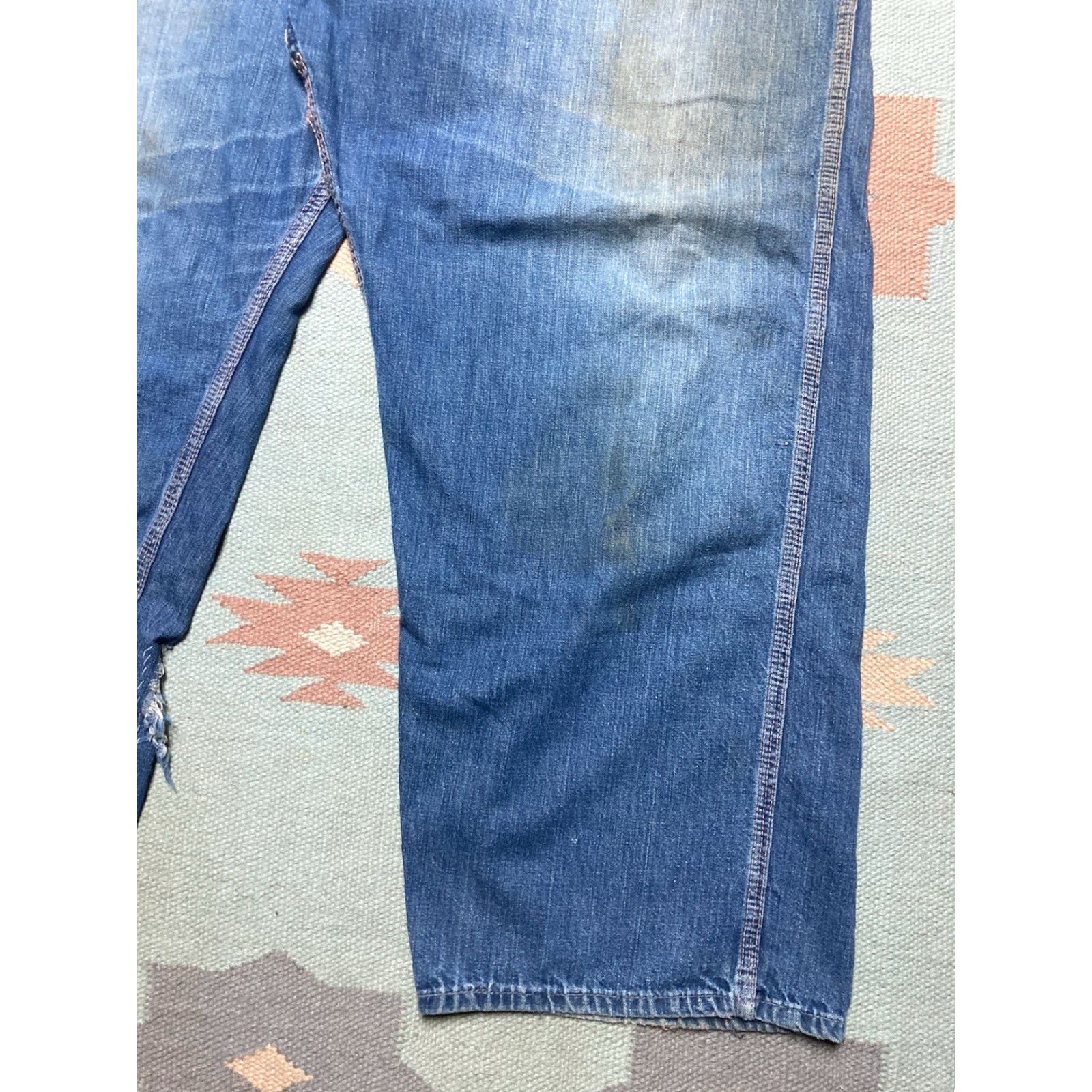 Vintage VINTAGE Big Mac Jeans Carpenter Denim Dark Wash 40x28 Mens Blue 1950s Workwear Size US 40 / EU 56 - 3 Thumbnail