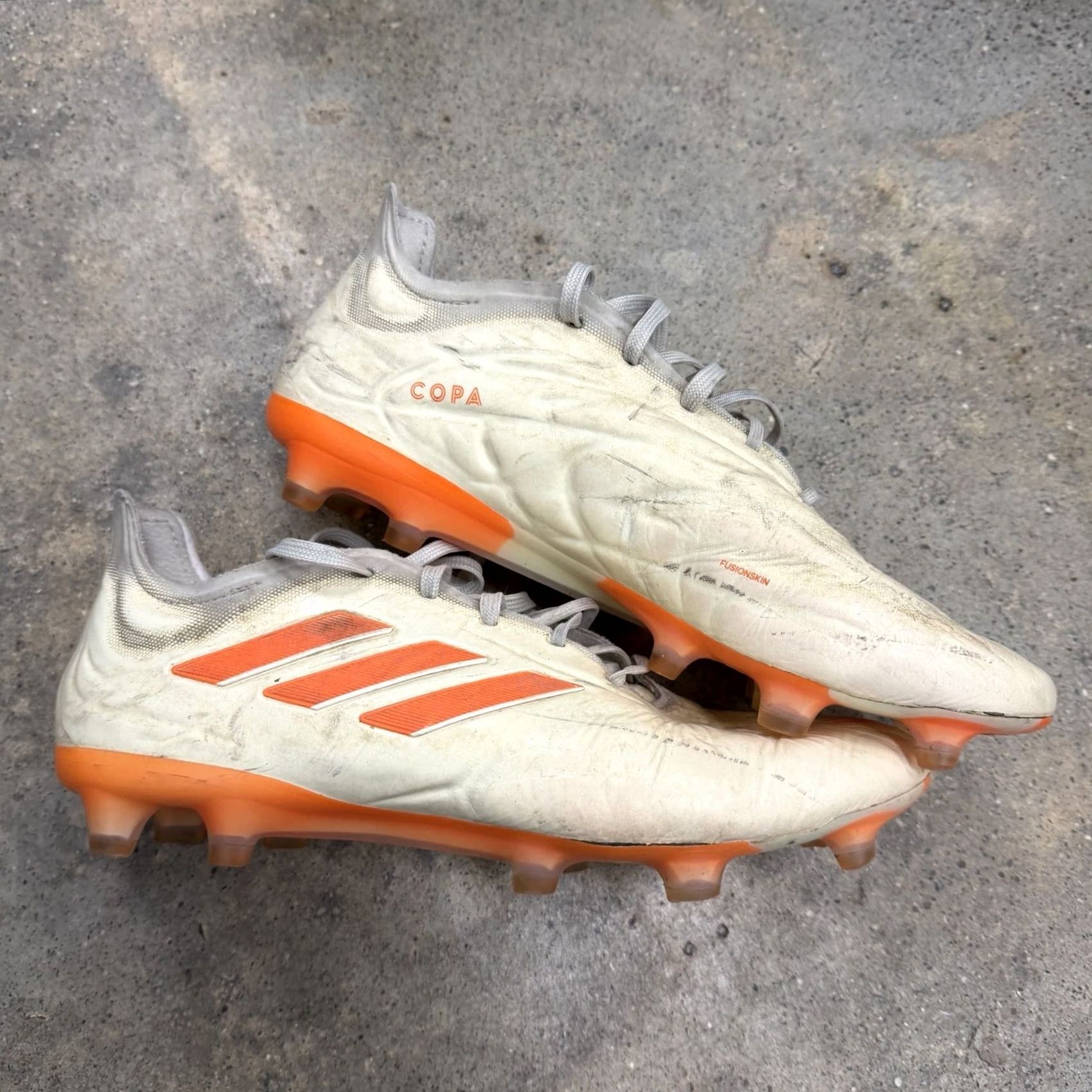 Adidas adidas Copa Pure.1 FG Elite Orange Cream Soccer Cleats Mens US 7 Brand adidas Cleats Football Soccer Firm Ground Boots Mens Shoes White Leather 2022 Size US 7 / EU 40 - 2 Thumbnail