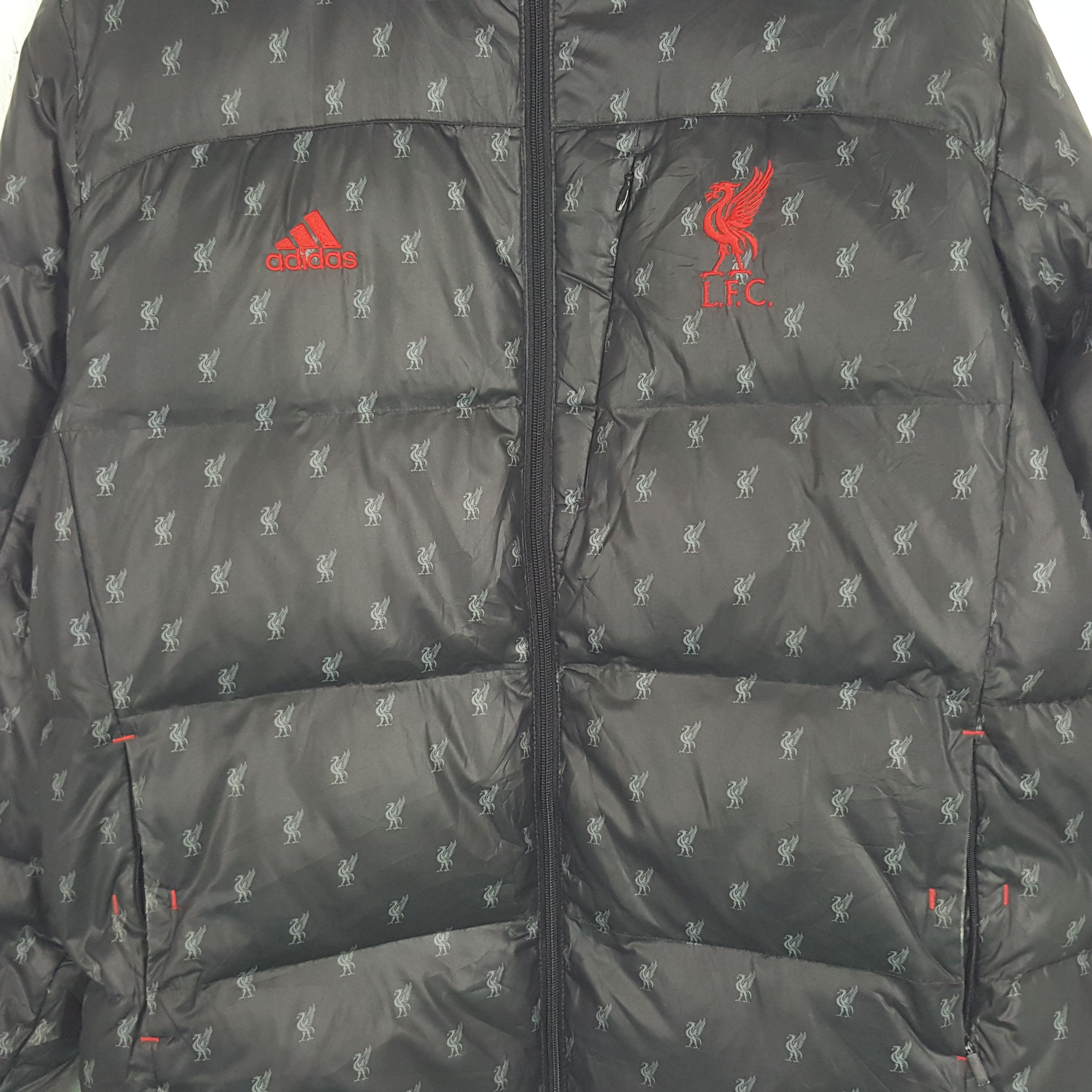 Adidas × Vintage Vintage Adidas Liverpool FC Puffer Winter Jacket Hoodies Size US L / EU 52-54 / 3 - 2 Thumbnail