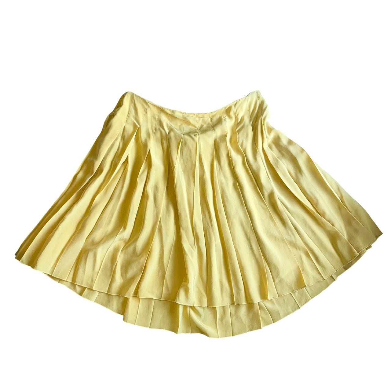 Prada Vintage 2000 S/S Pleated Silk Skirt Size 32" / US 10 / IT 46 - 3 Thumbnail
