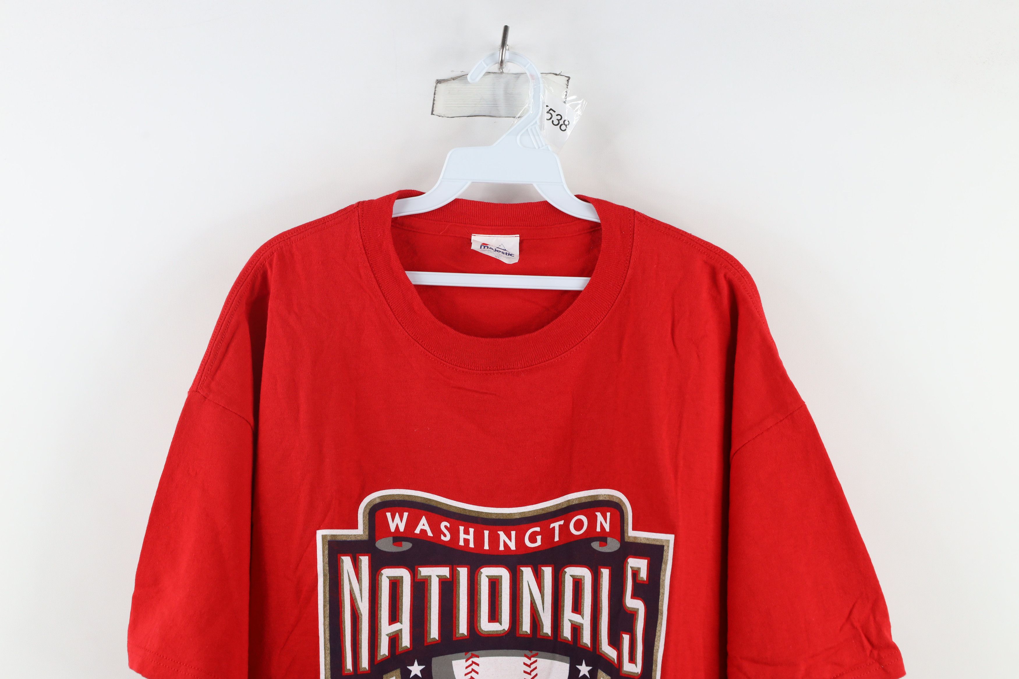 Majestic × Vintage Vintage Majestic Out Washington Nationals Baseball T-Shirt Size US XL / EU 56 / 4 - 2 Thumbnail