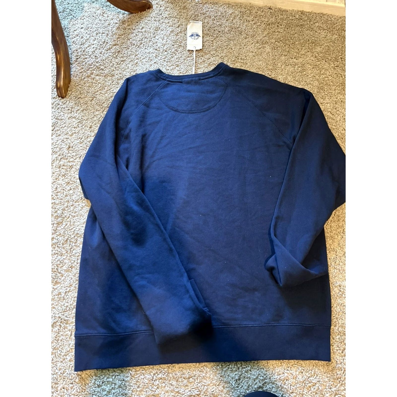 Dockers DOCKERS Sweatshirt Mens 2XL Navy Red Logo Graphic Pullover Crew Neck Lightweight Cotton Knit Long Sleeve Regular Velvety? Size US XXL / EU 58 / 5 - 6 Thumbnail