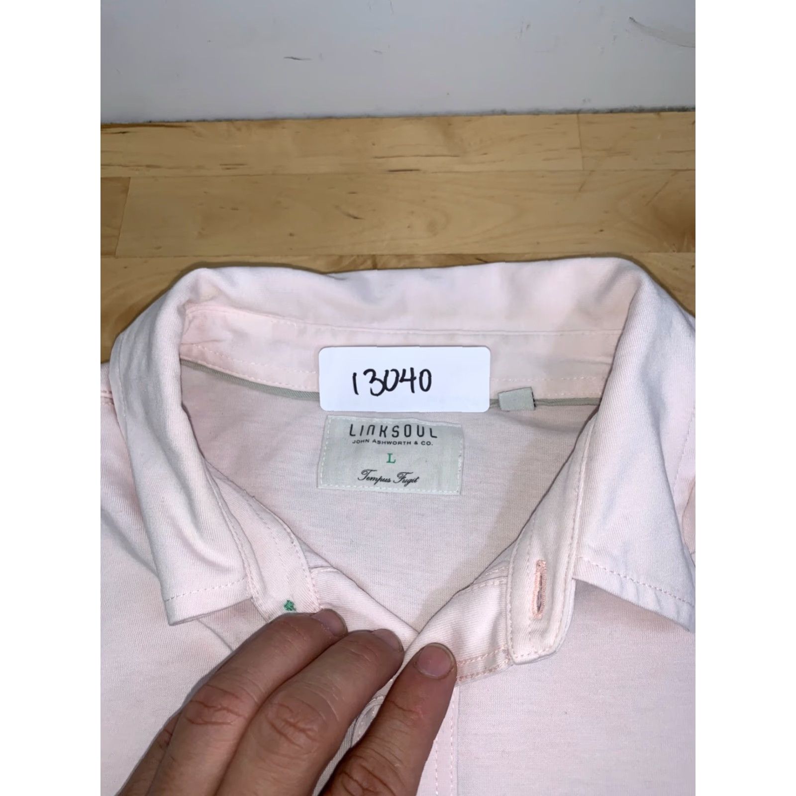 Vintage Linksoul Polo Shirt Men L Pink Casual Lightweight Stretch Golf 13040 Size US L / EU 52-54 / 3 - 2 Thumbnail