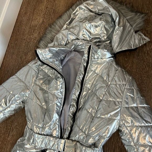Other Silver Hooded Snowsuit Size XS / US 0-2 / IT 36-38 - 6 Thumbnail