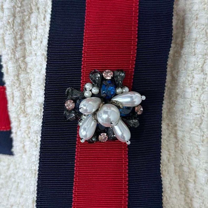 Gucci Gucci Heavy industry diamond buckle striped woven cardigan Size XS / US 0-2 / IT 36-38 - 3 Thumbnail
