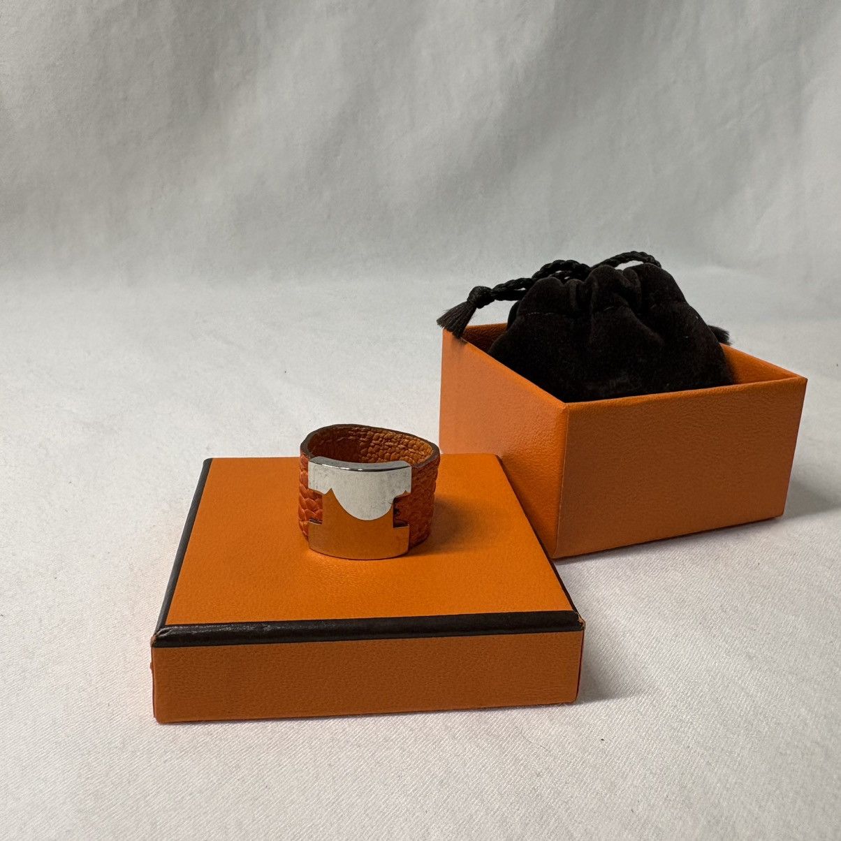 Hermes AUTHENTIC Hermes Olympe Ring with Lizard Leather Size ONE SIZE - 3 Thumbnail