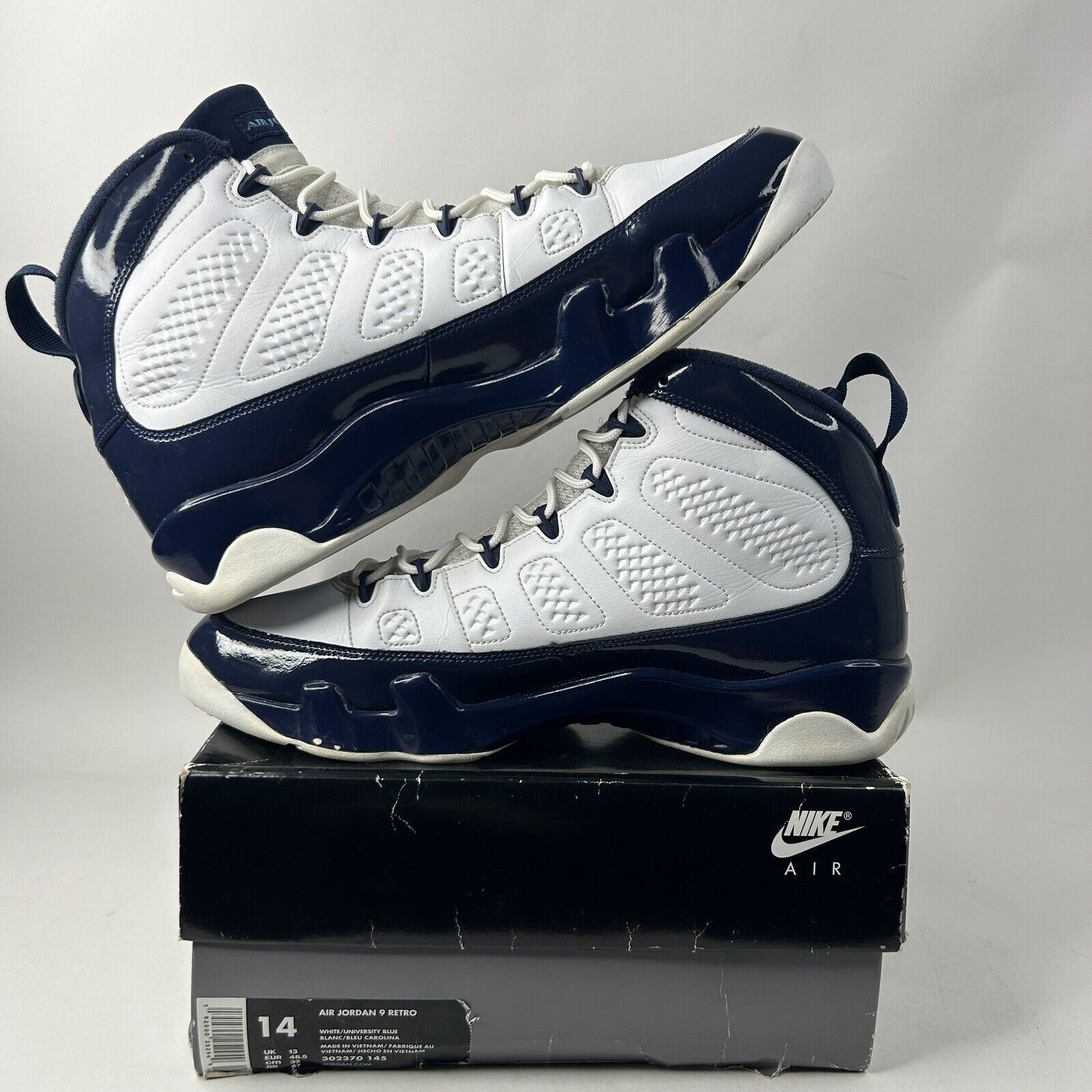 Nike Nike Shoes Air Jordan 9 Retro OG “UNC/Pearl Blue” 2024 Size US 14 / EU 47 - 3 Thumbnail