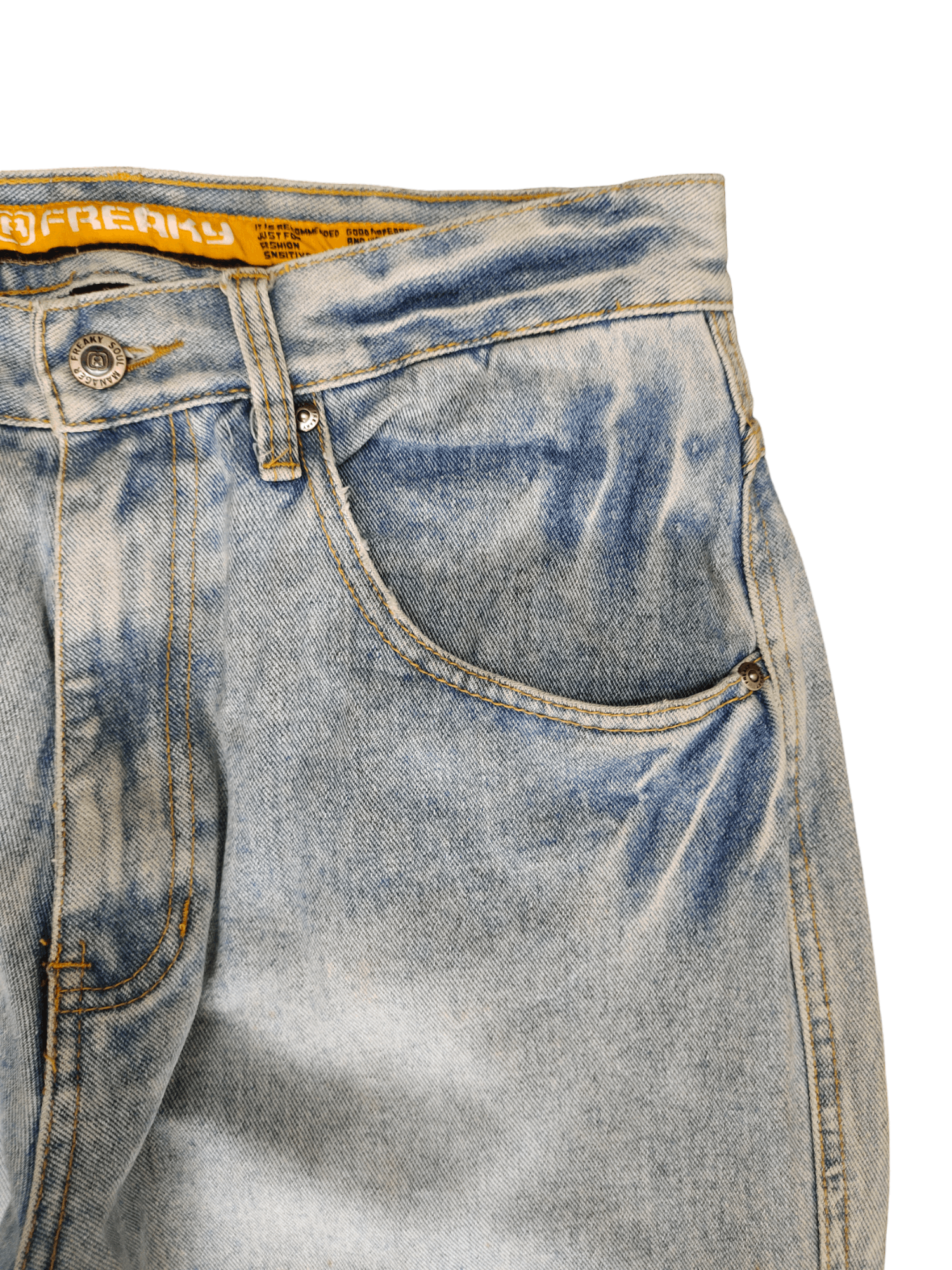 Vintage Baggy Jeans Freaky Massive 808 Distressed Denim Y2k Size US 32 / EU 48 - 3 Thumbnail