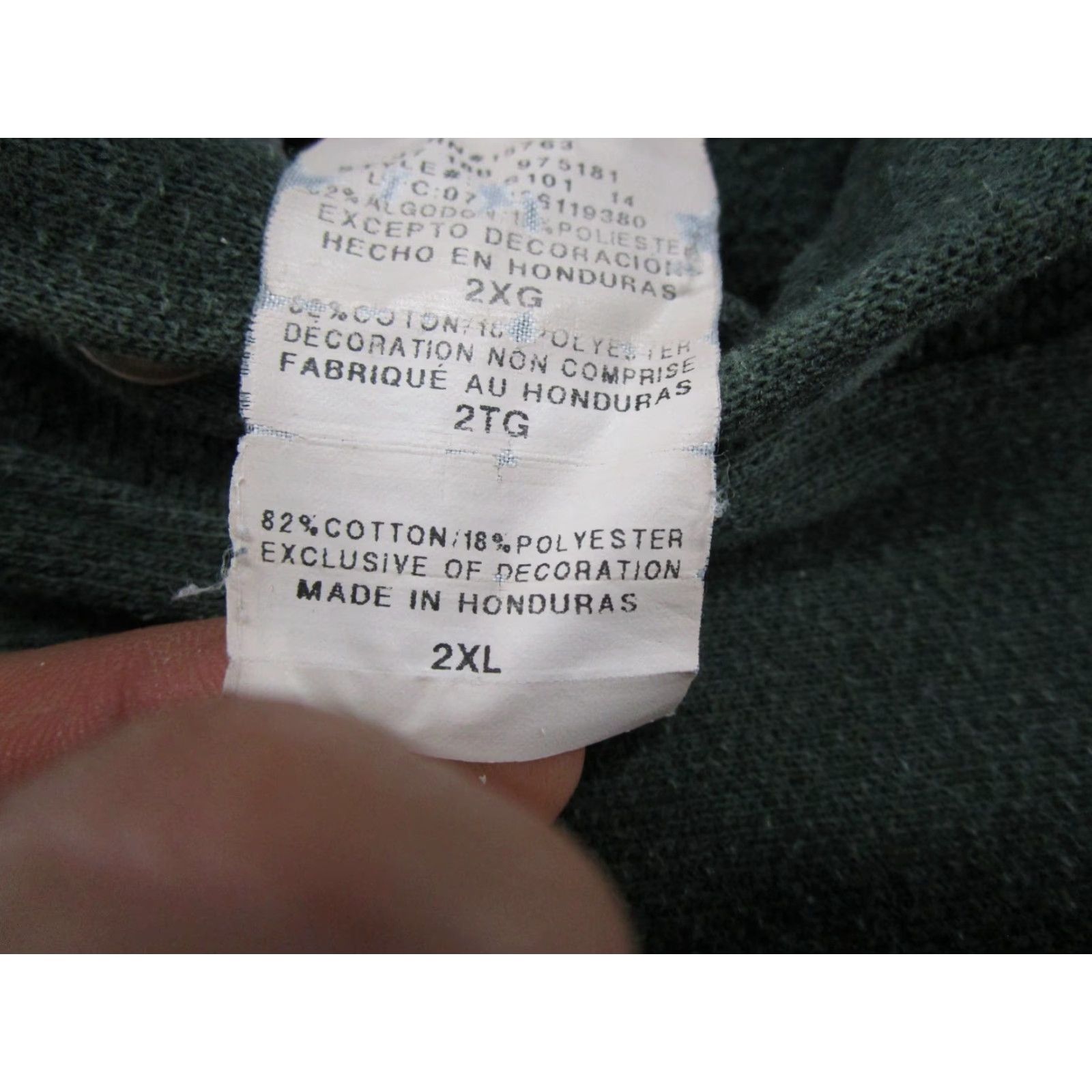 Champion VINTAGE Champion Hoodie 2XL Green Reverse Weave Logo Men Sweatshirt Size 2XL Short Style 90s Sports Hooded Pullover All Seasons Size US XXL / EU 58 / 5 - 3 Thumbnail