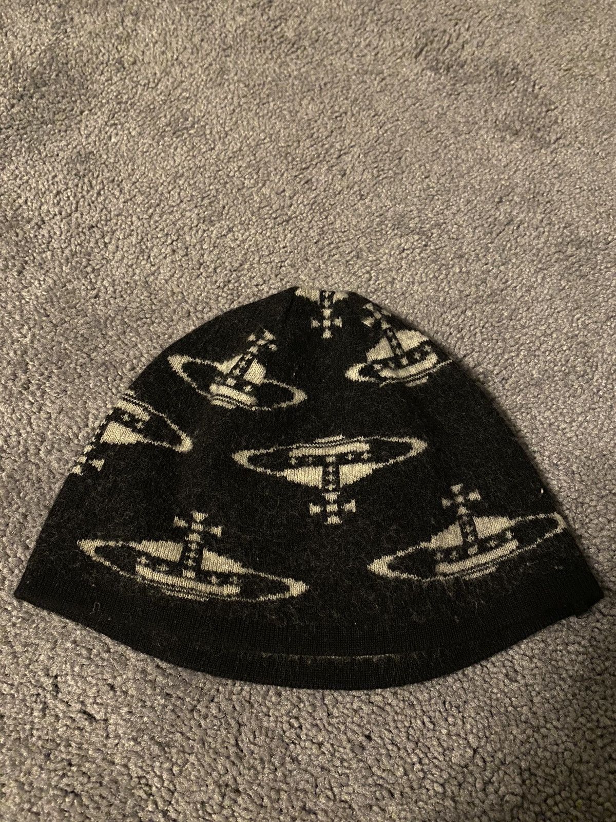 image of Vivienne Westwood Skull Cap Beanie in Black, Men's