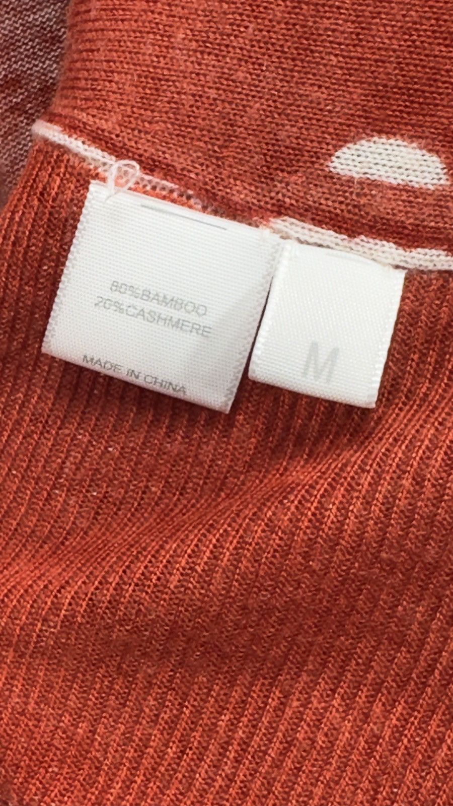 Vintage Red/Orange Kokun Cashmere Bamboo Sweater Size M / US 6-8 / IT 42-44 - 4 Thumbnail