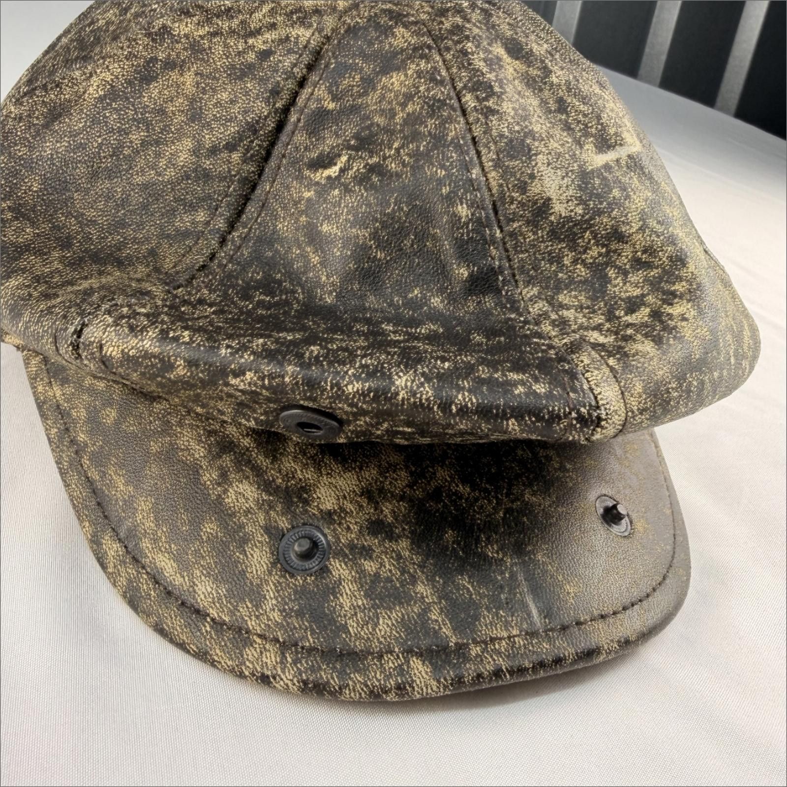 Other Genuine Leather Flat Cap |Peaky Blinders Inspired 096 M Size Size ONE SIZE - 8 Thumbnail