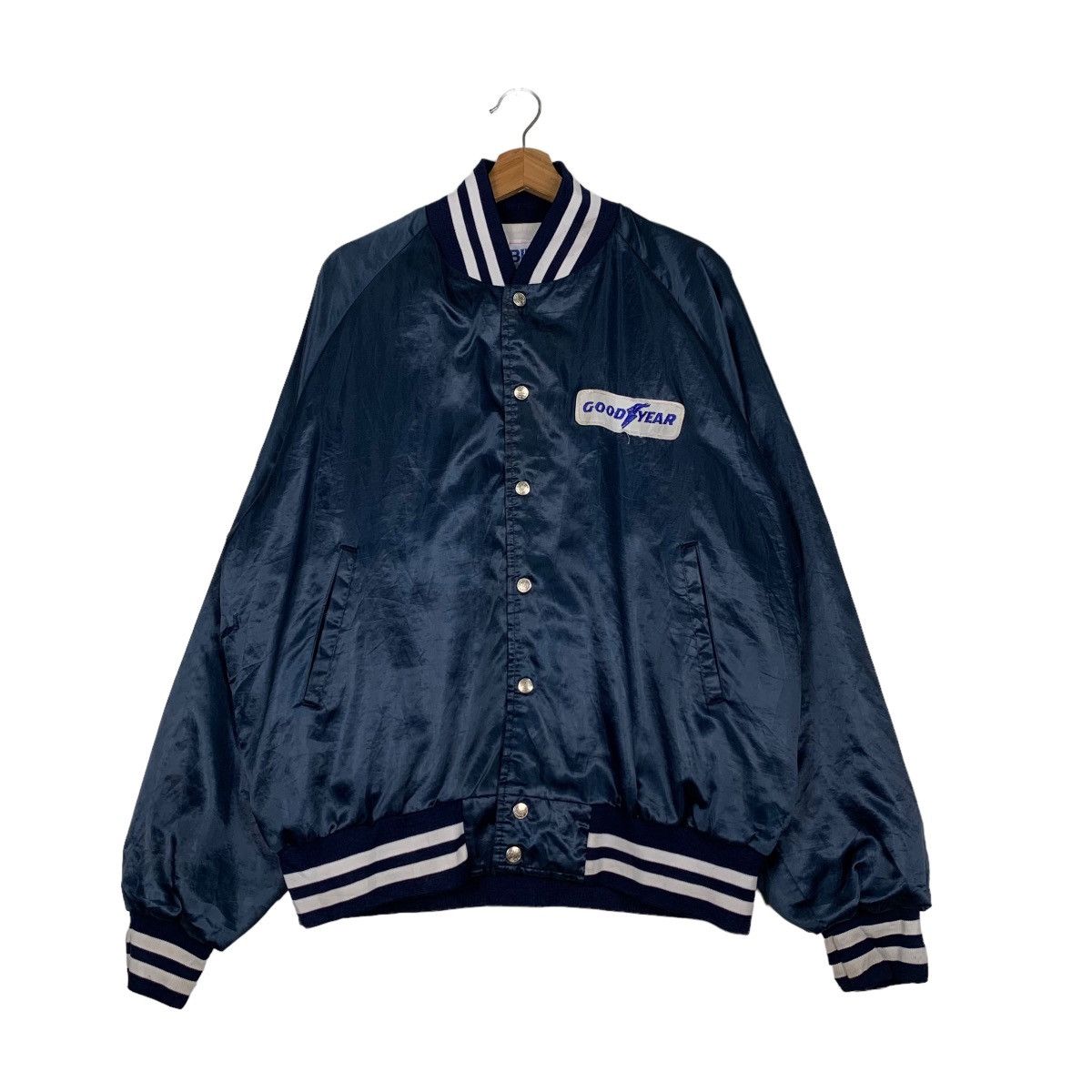 Japanese Brand BIKE GOODYEAR Motorsports Satin Coach Jacket #0073-C5 Size US XL / EU 56 / 4 - 1 Thumbnail