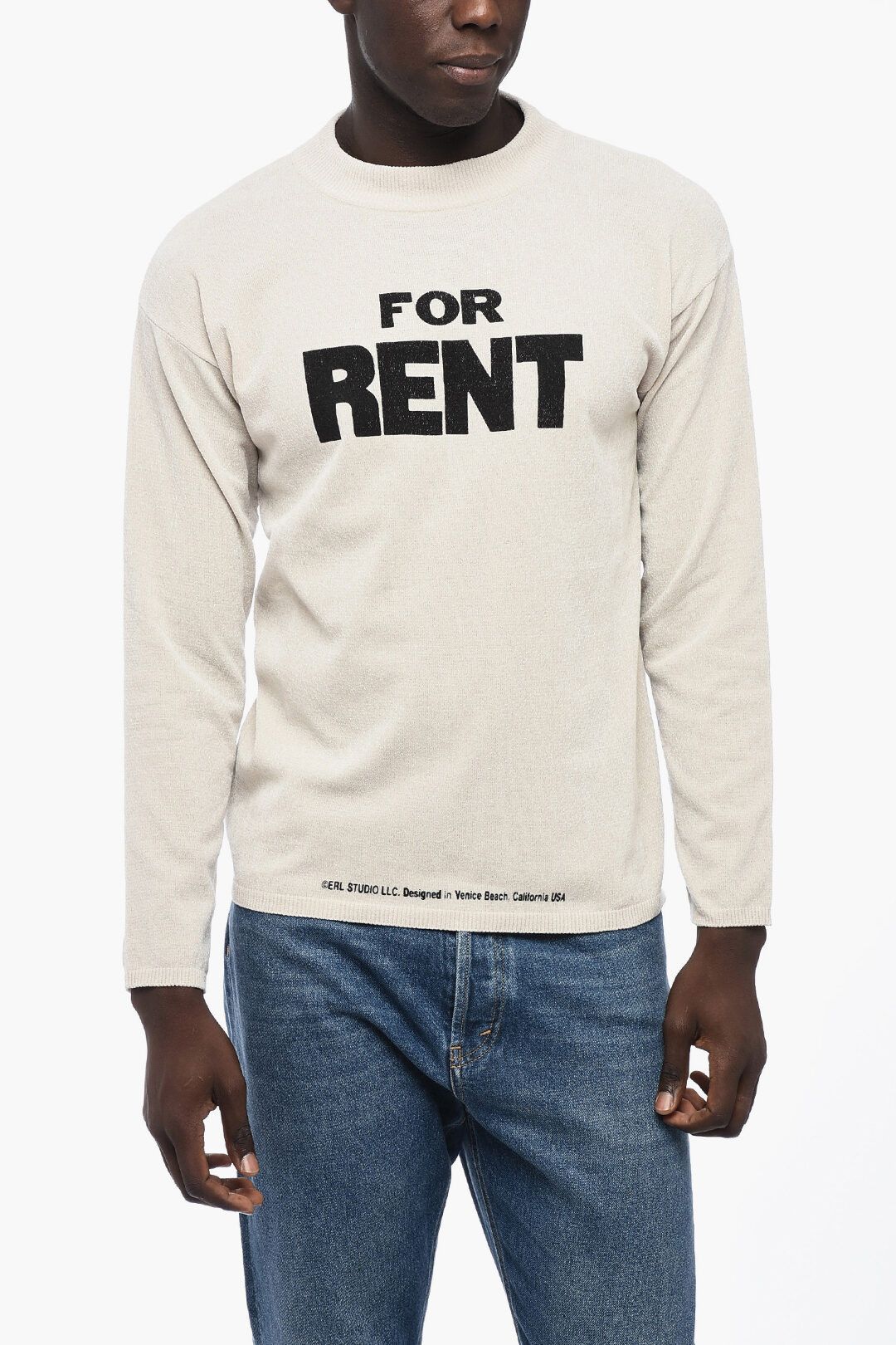 ERL o1y0125 Crewneck Sweater in Beige Size US S / EU 44-46 / 1 - 1 Thumbnail