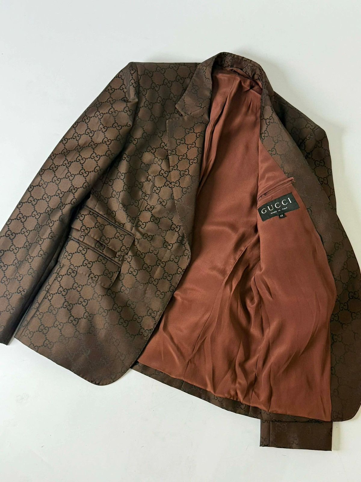 Gucci Gucci by Tom Ford 1998 Monogram Suit Blazer Size M / US 6-8 / IT 42-44 - 7 Thumbnail