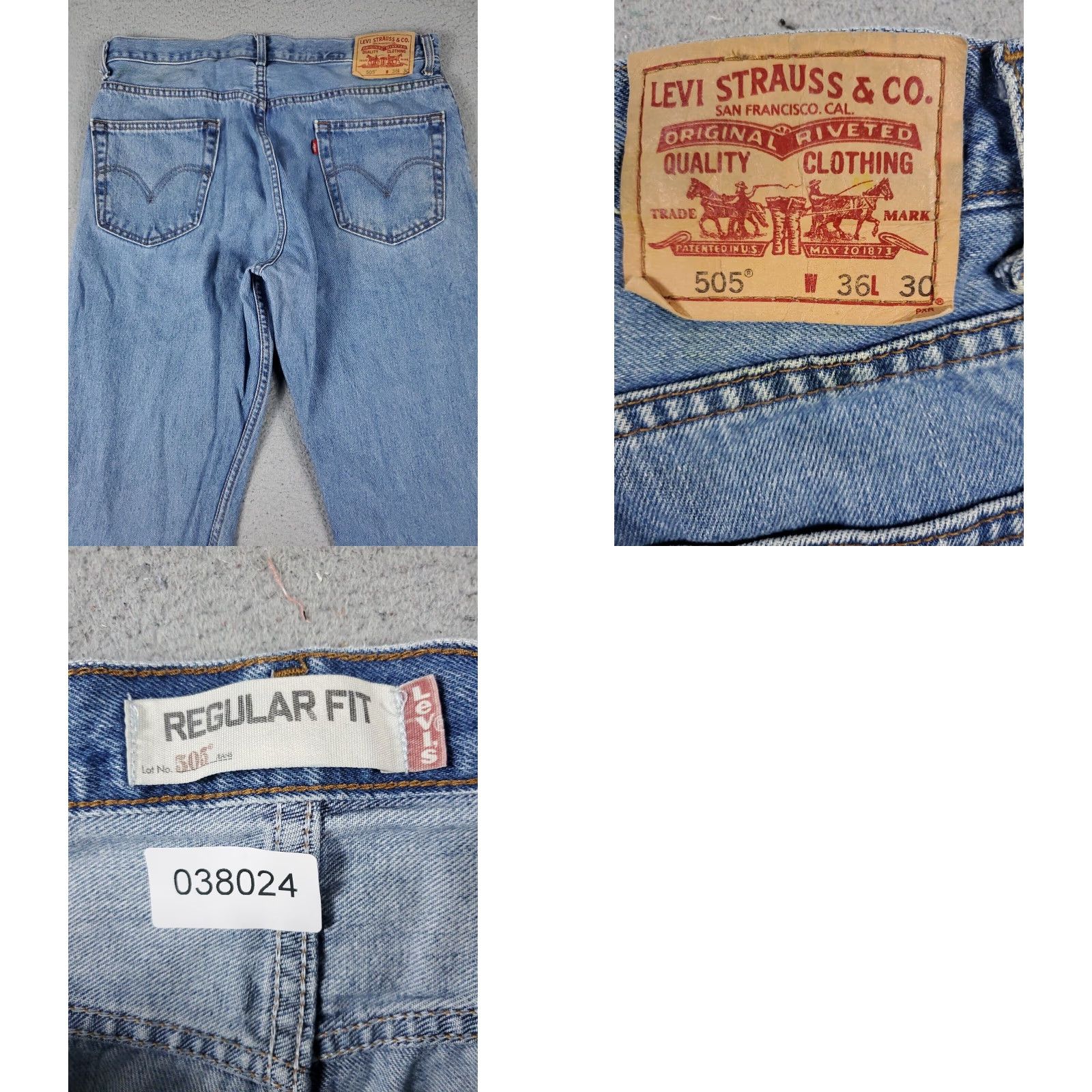 Levi's Levis Mens 36x30 Extra Large Blue Casual Straight Leg Denim Jeans Size US 36 / EU 52 - 8 Thumbnail