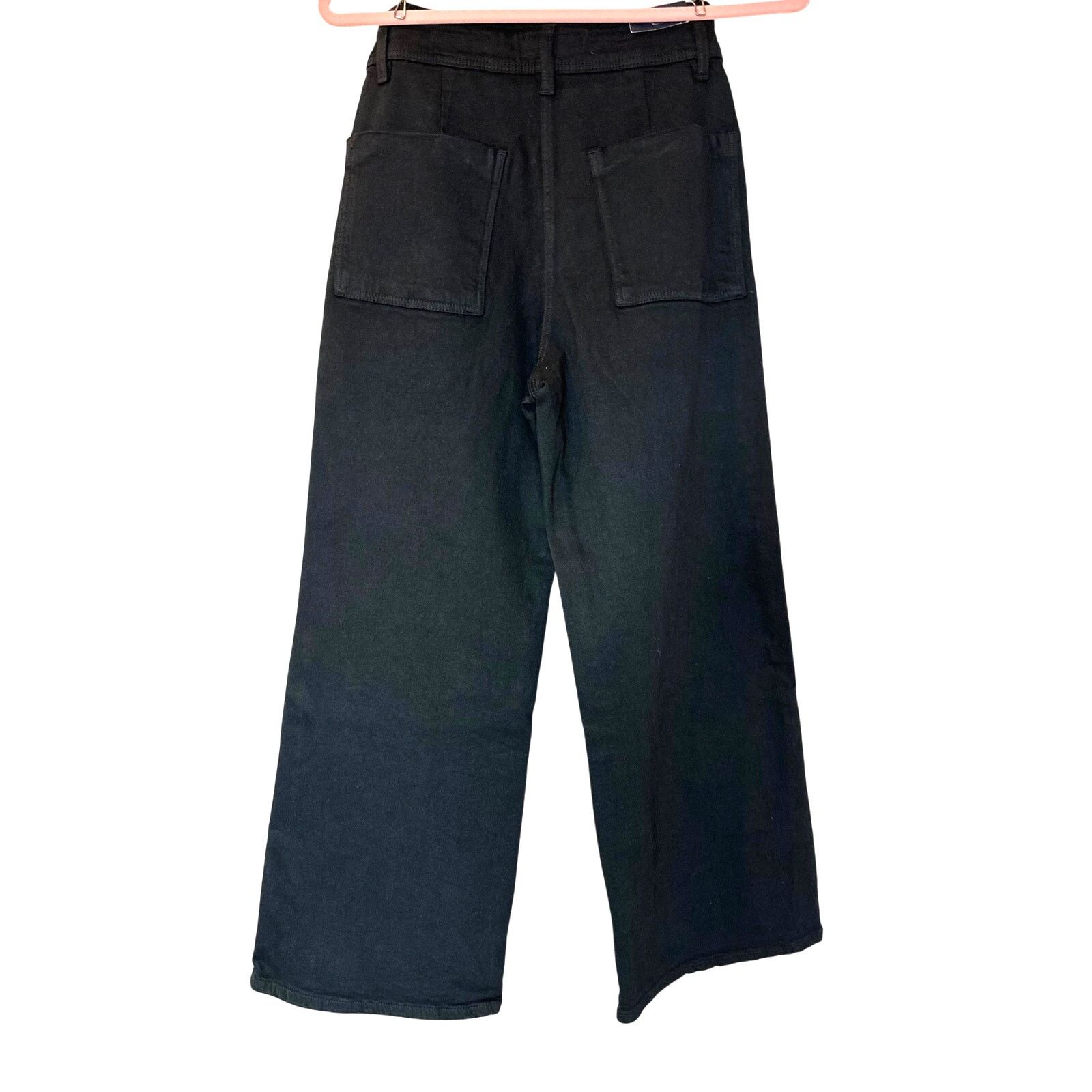 PIOMBO MP Piombo High Rise Wide Leg Jeans Black size 4 Size 27" / US 4 / IT 40 - 8 Thumbnail