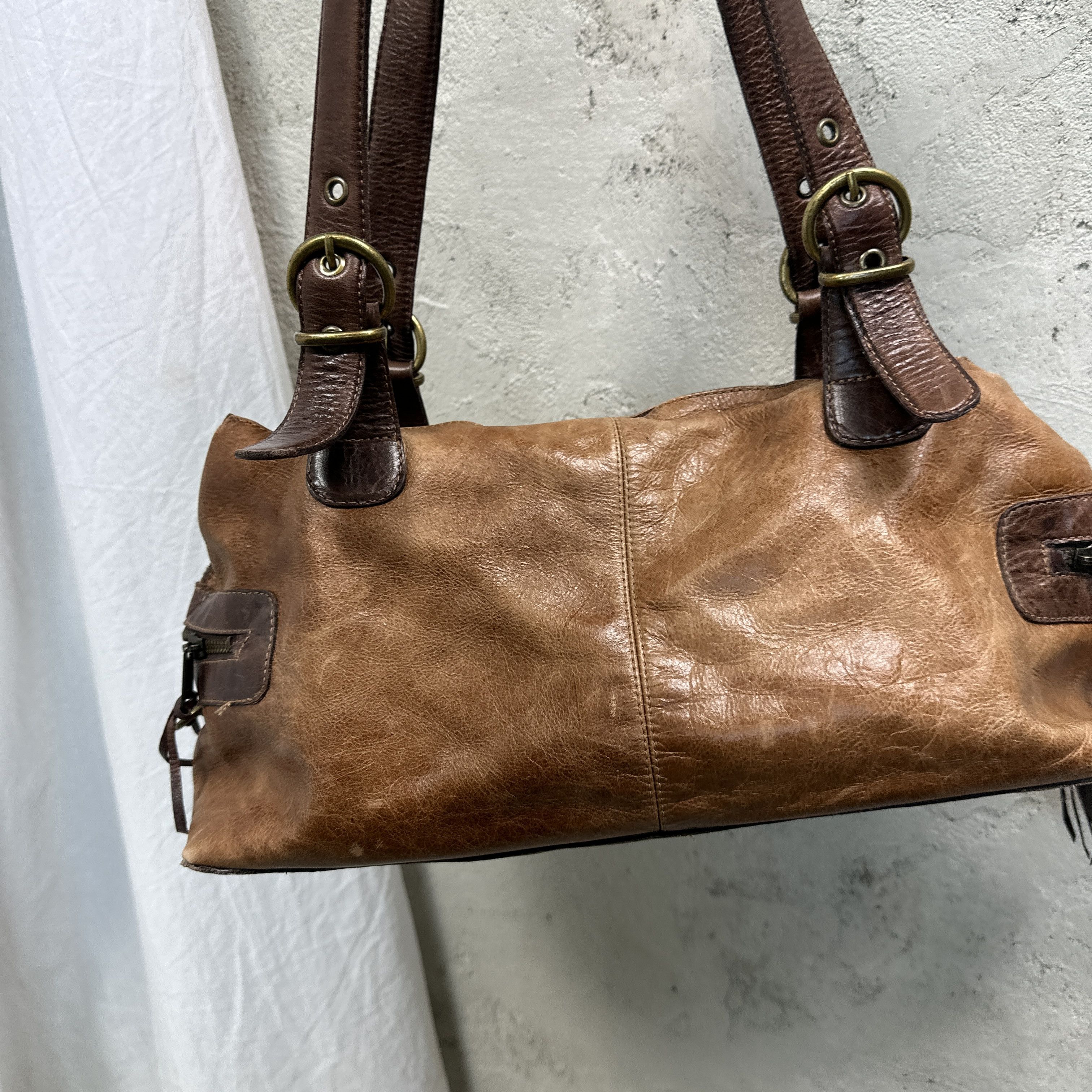 Vintage Vintage Leather Biker Fringles Bag Y2K Size ONE SIZE - 4 Thumbnail