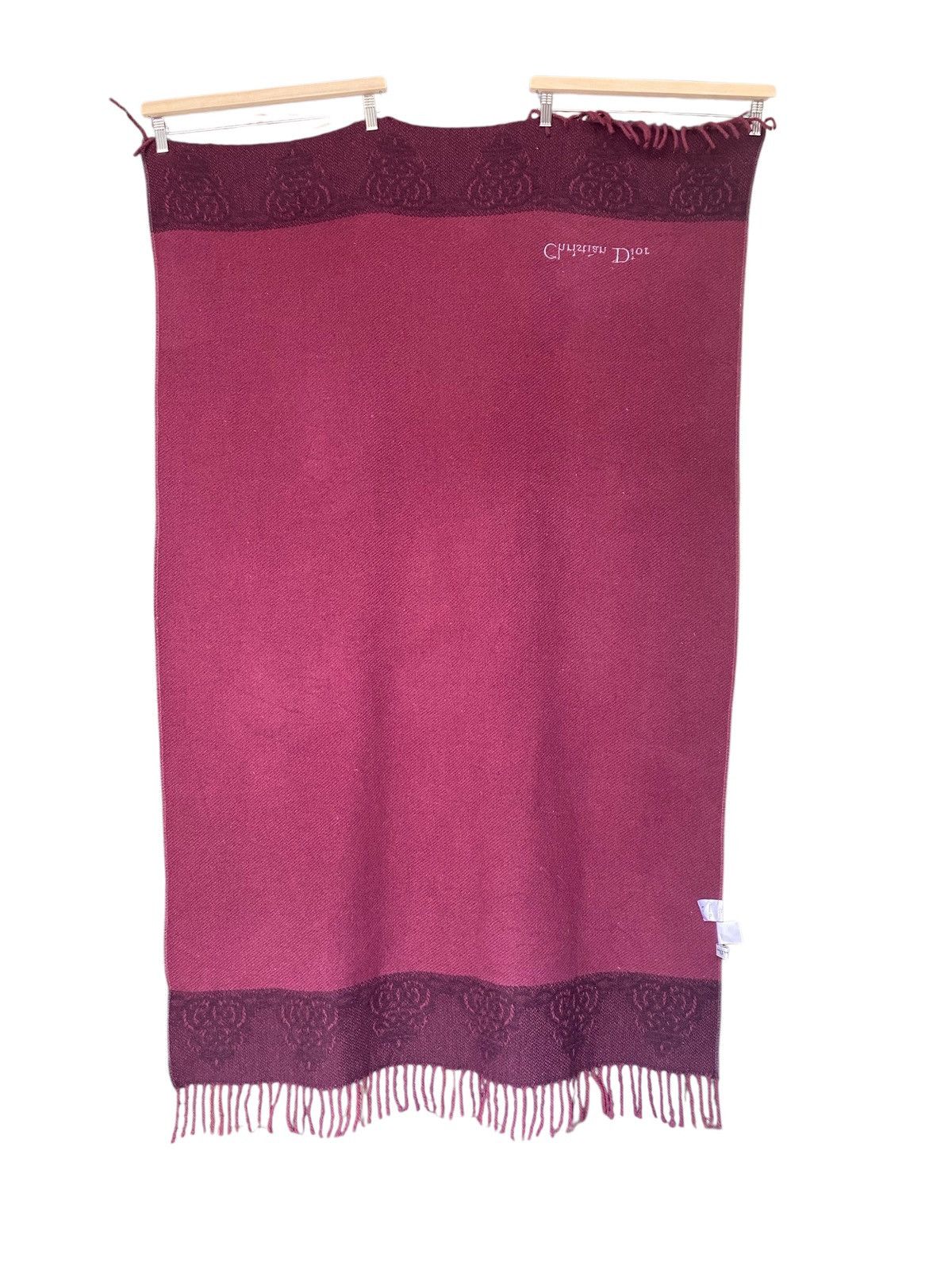 Christian Dior Monsieur Rare🔥CHRISTIAN DIOR Wool Shawl Body Size ONE SIZE - 7 Thumbnail