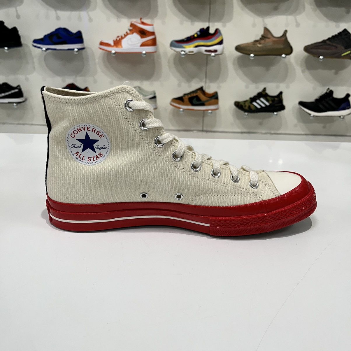 Comme des Garcons × Converse Converse Chuck Taylor All Star 70 Hi x CDG Play Red Midsole Size US 11 / EU 44 - 10 Thumbnail