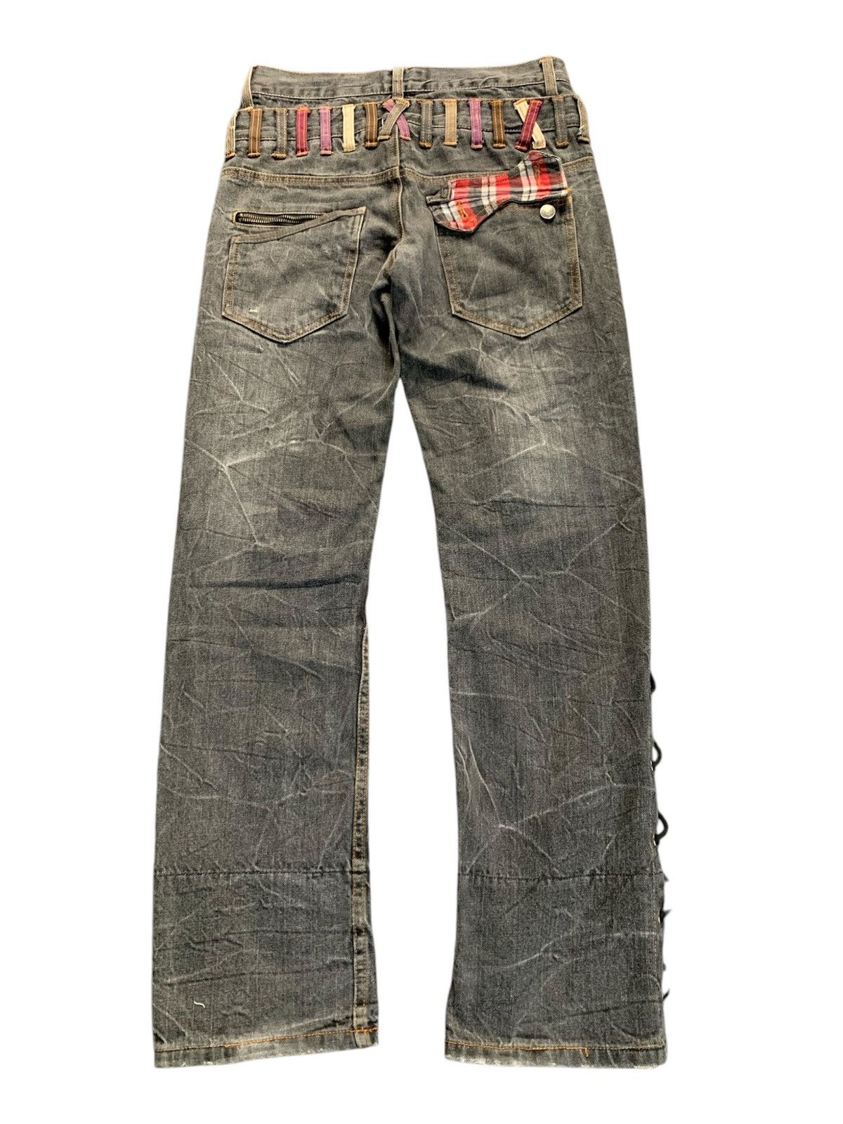 If Six Was Nine × Japanese Brand × Le Grande Bleu (L.G.B.) Lace up nylaus double waist pant vkei style japanese brand Size US 30 / EU 46 - 5 Thumbnail
