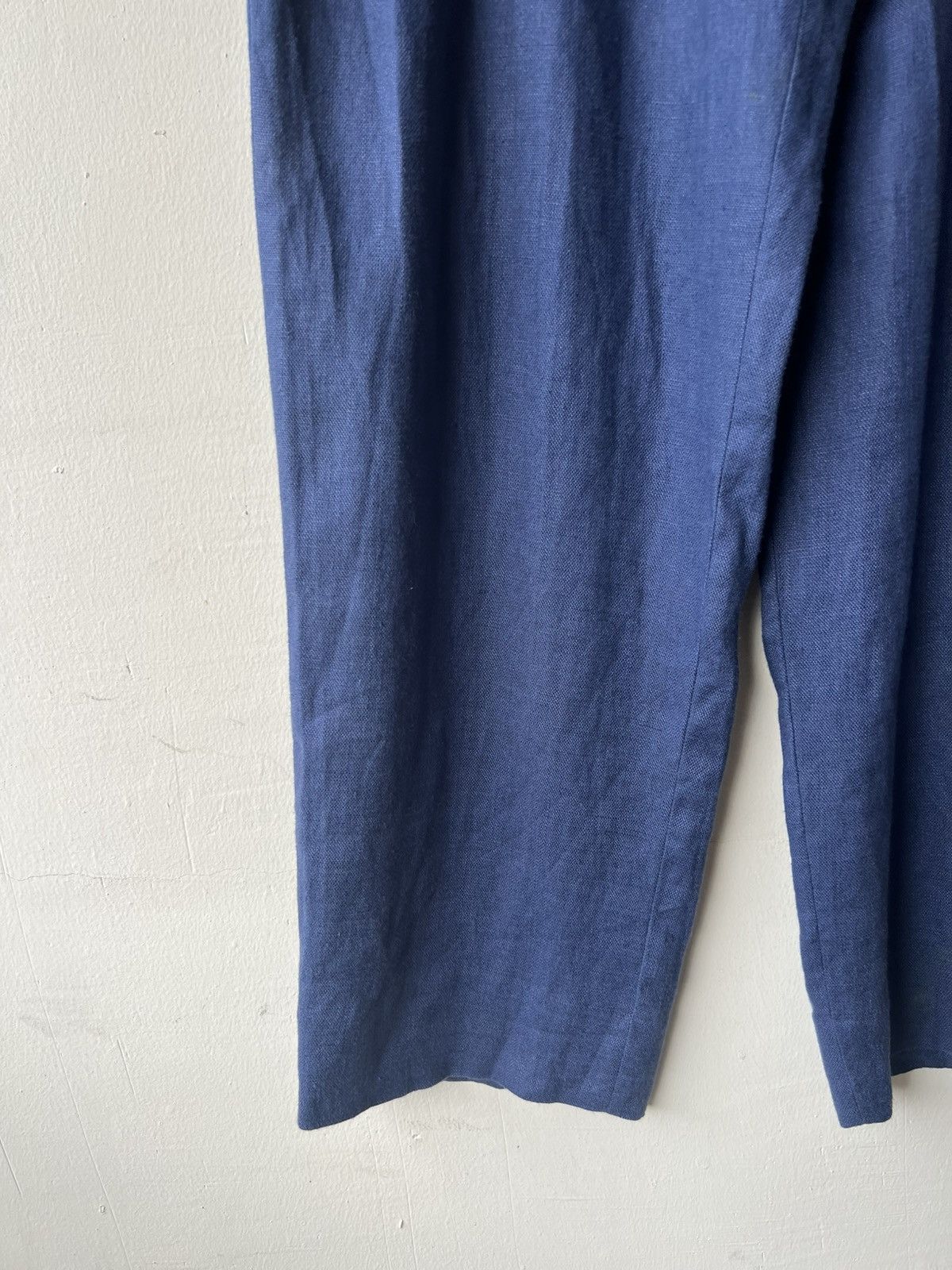 Mademoiselle Non Non Papas Japan 100% Linen Baggy Trouser Pant Blue Size US 34 / EU 50 - 11 Thumbnail