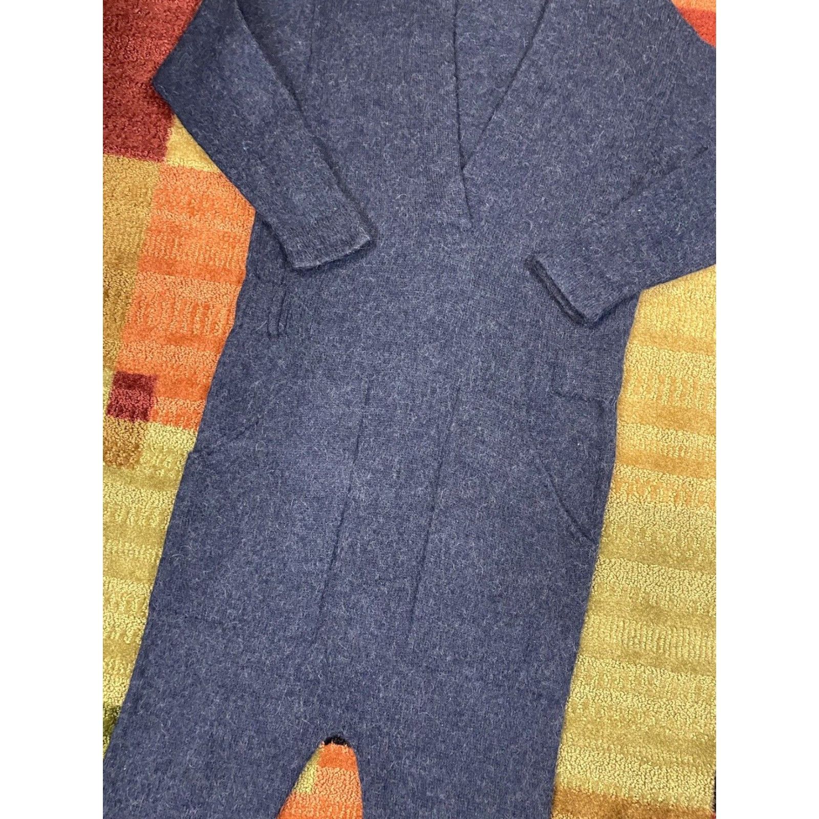 Lauren Manoogian VINTAGE Lauren Manoogian Blue Alpaca Jumpsuit One Piece Women’s XS Size 26" / US 2 / IT 38 - 2 Thumbnail