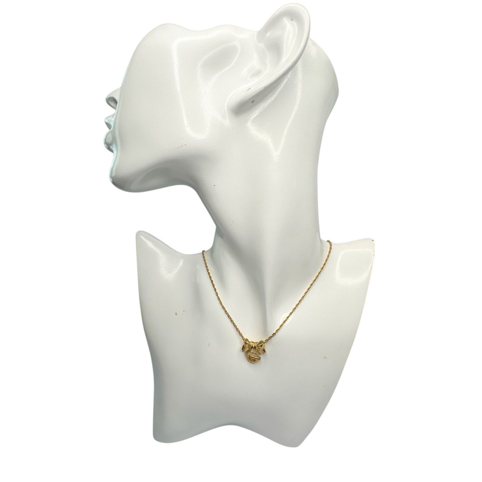 Givenchy Givenchy G with Big Bow Gold Plated Necklace Size ONE SIZE - 10 Thumbnail