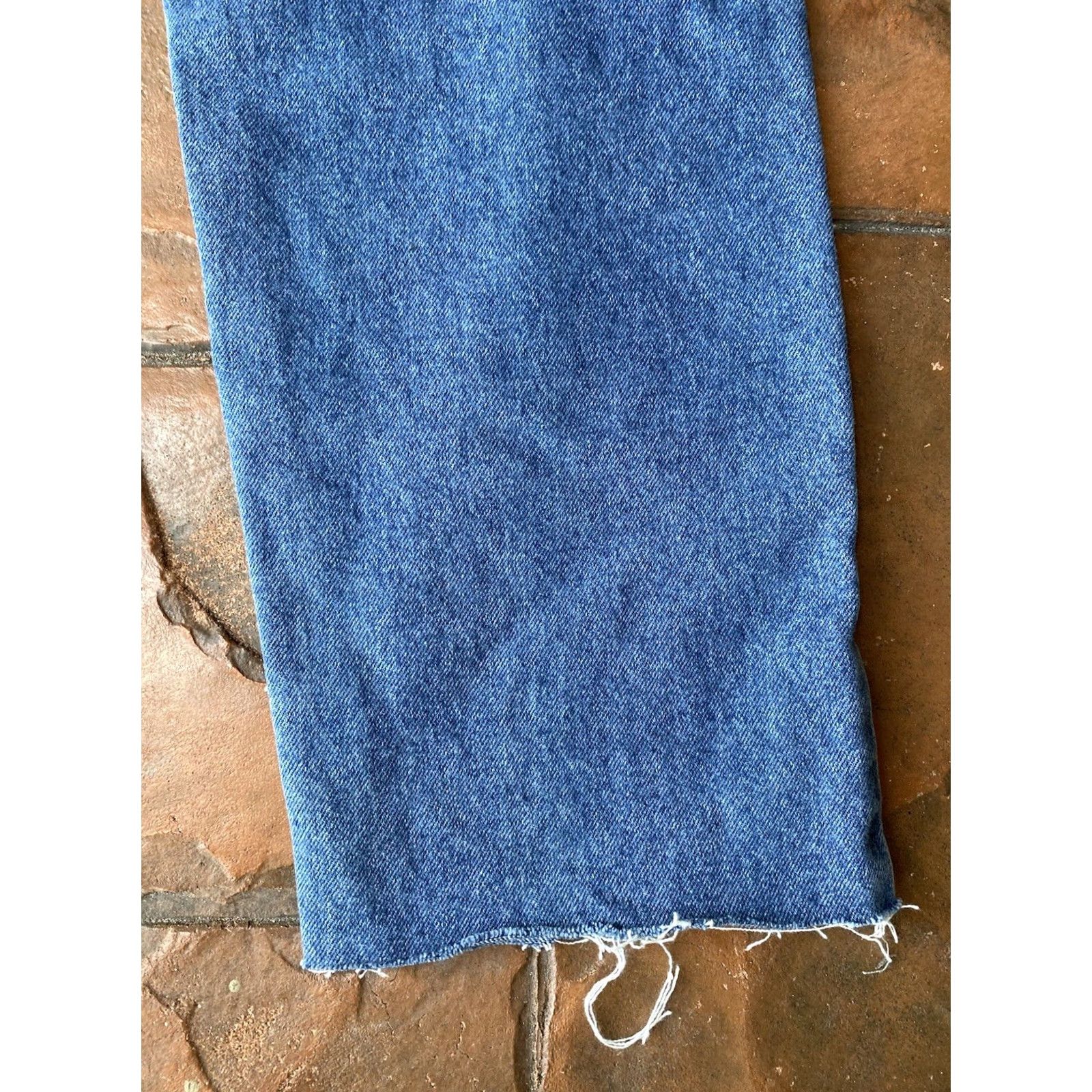 Fubu FUBU x Forever 21 Baggy Jeans Men 32 Denim Blue Patch Work Straight Leg 28.5 Inseam 32x28.5 Size US 33 - 6 Thumbnail
