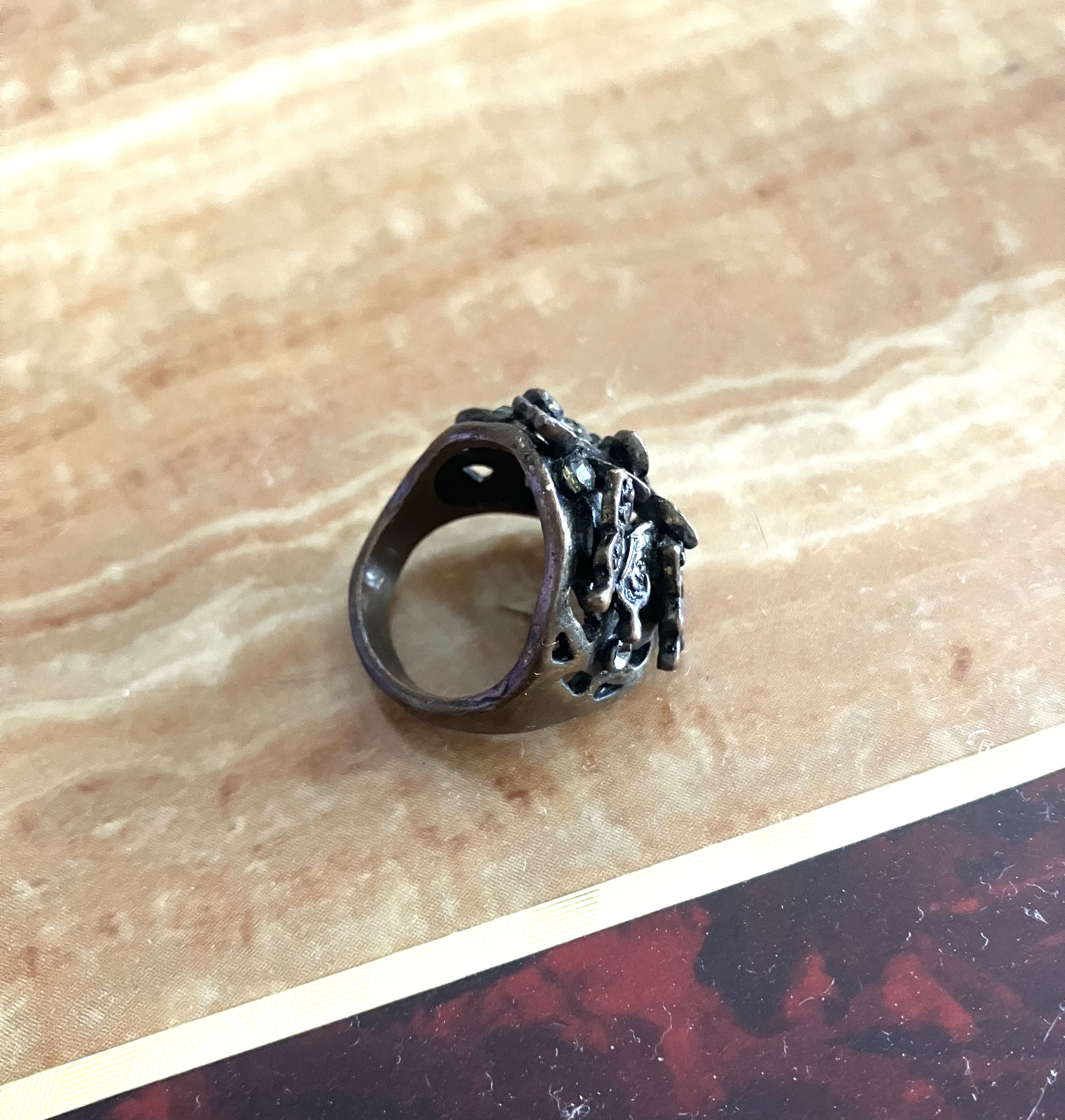 Other × Vintage Metal Butterfly Decorative Ring Size ONE SIZE - 2 Thumbnail