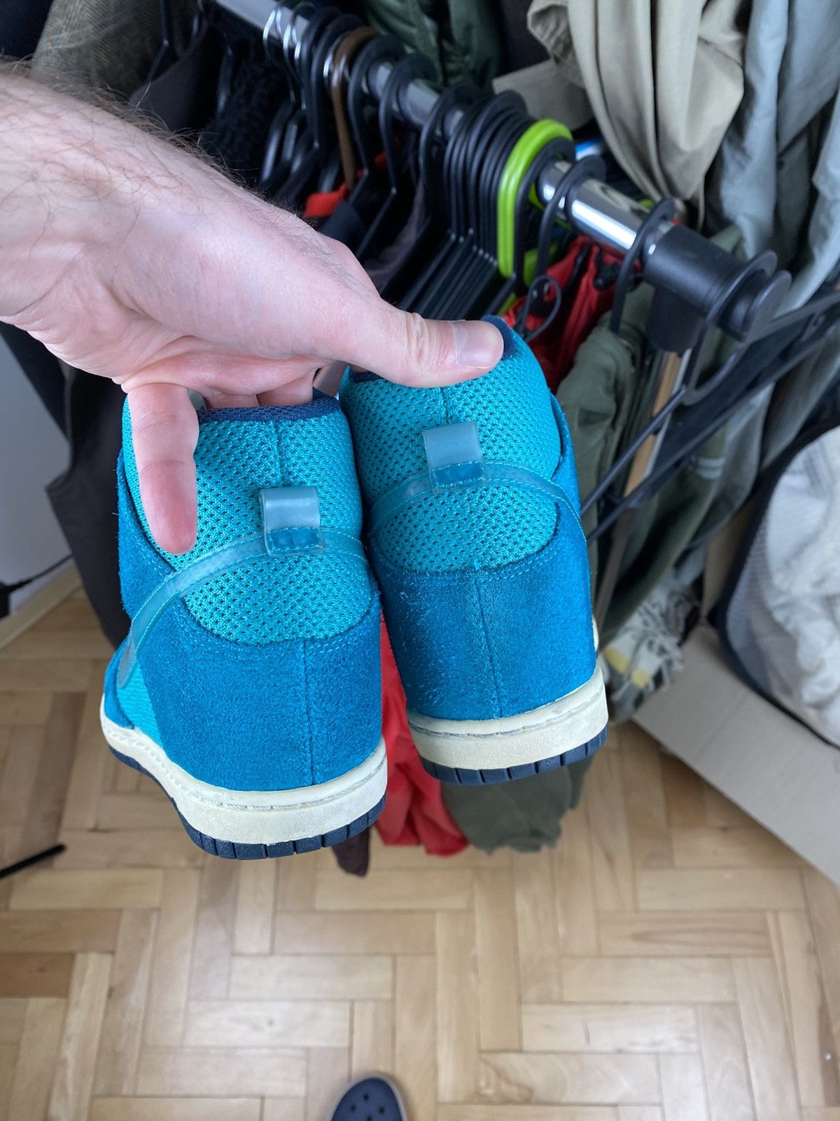 Nike × Vintage Vintage blue Hi-top Nike Dunk sneakers Size US 7.5 / IT 37.5 - 8 Thumbnail