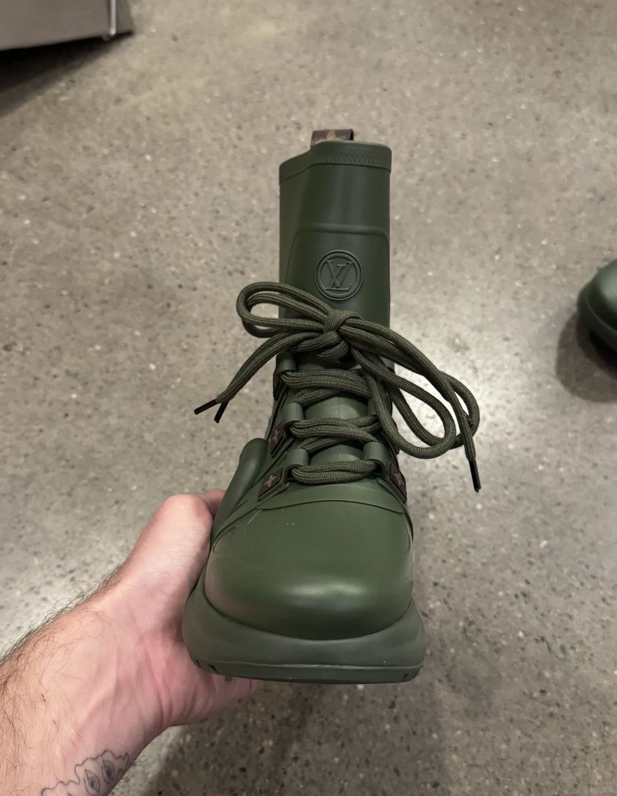 Louis Vuitton Louis Vuitton Archlight Rain Boot Green Size US 7 / IT 37 - 4 Thumbnail