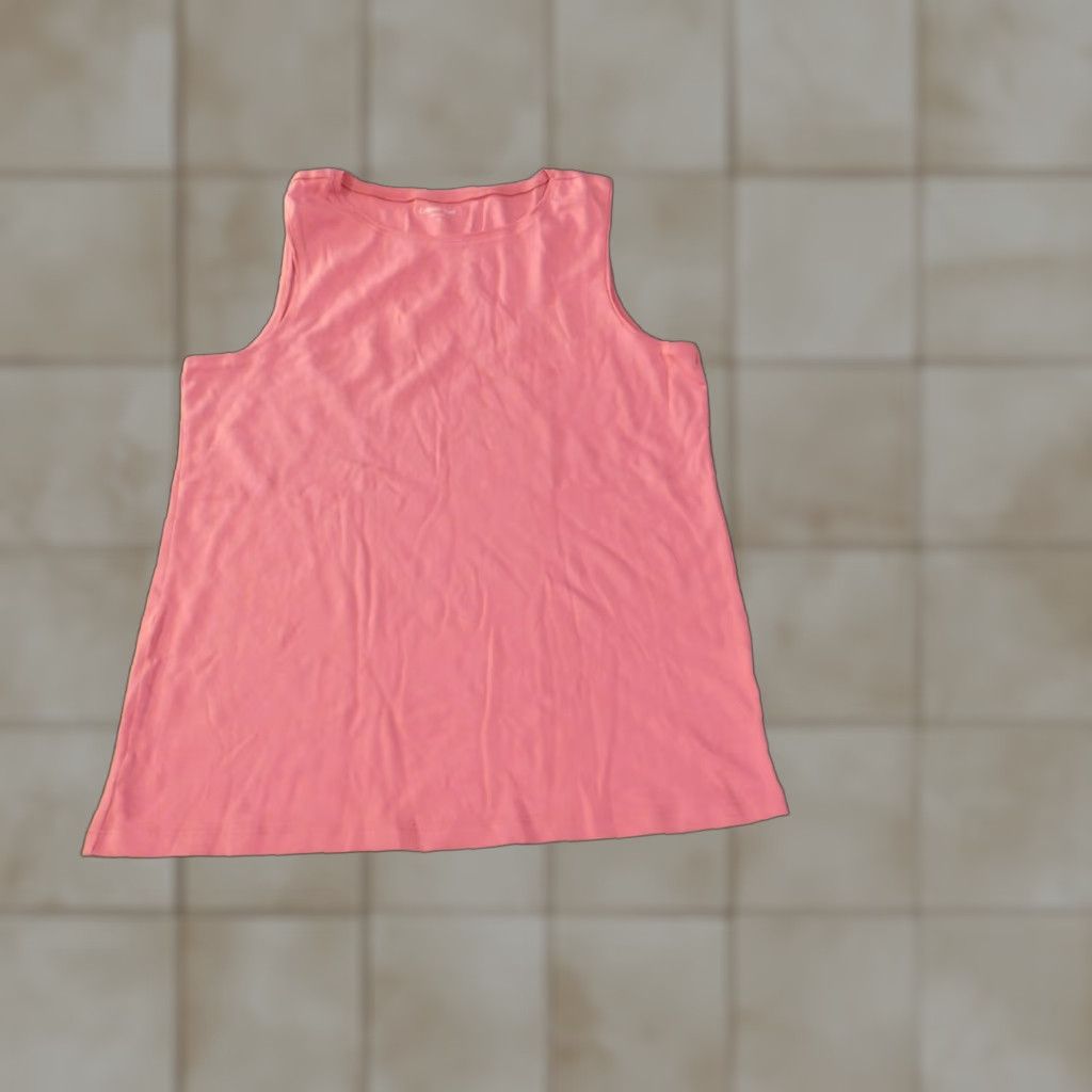Coldwater Creek Coldwater Creek Women XL Pink Sleeveless Cotton Stretch Round Neck Top Casual knit vintage? No Wait No. Size XL / US 12-14 / IT 48-50 - 1 Thumbnail