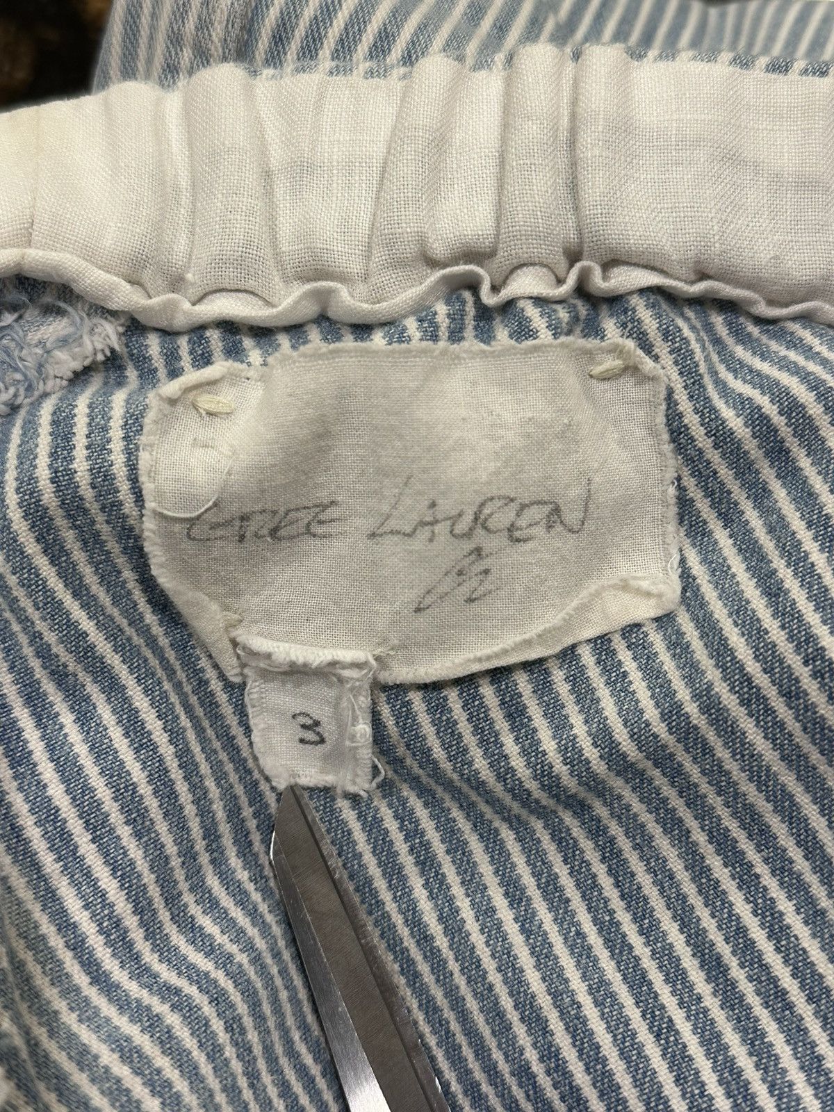 Greg Lauren Greg Lauren Pinstripe Blue Mixed Engineer GL1 Slim Fit Pants Size US 34 / EU 50 - 11 Thumbnail
