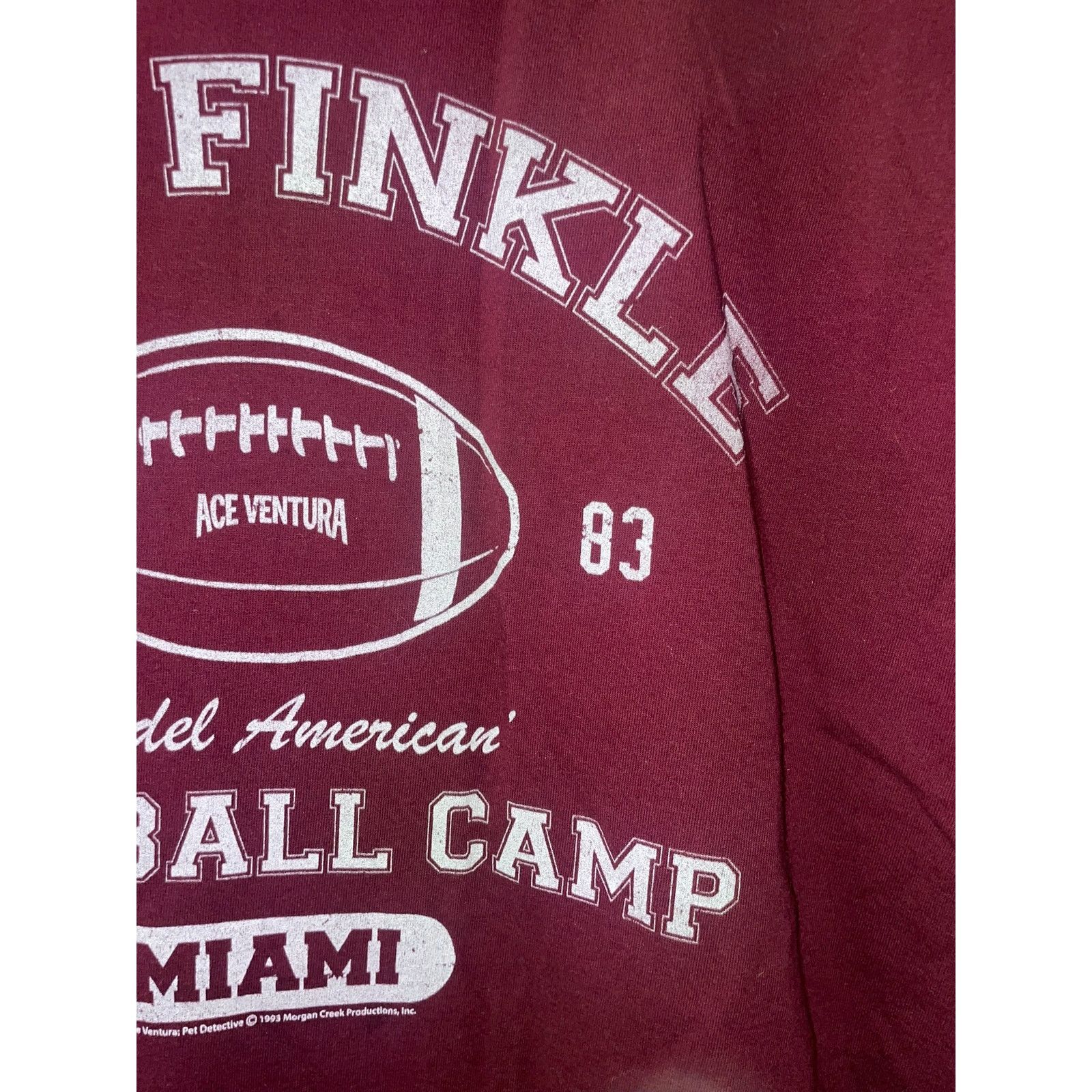 Jerzees Vintage Ace Ventura Shirt Ray Finkle Football Tee XL movie Size US XL / EU 56 / 4 - 3 Thumbnail