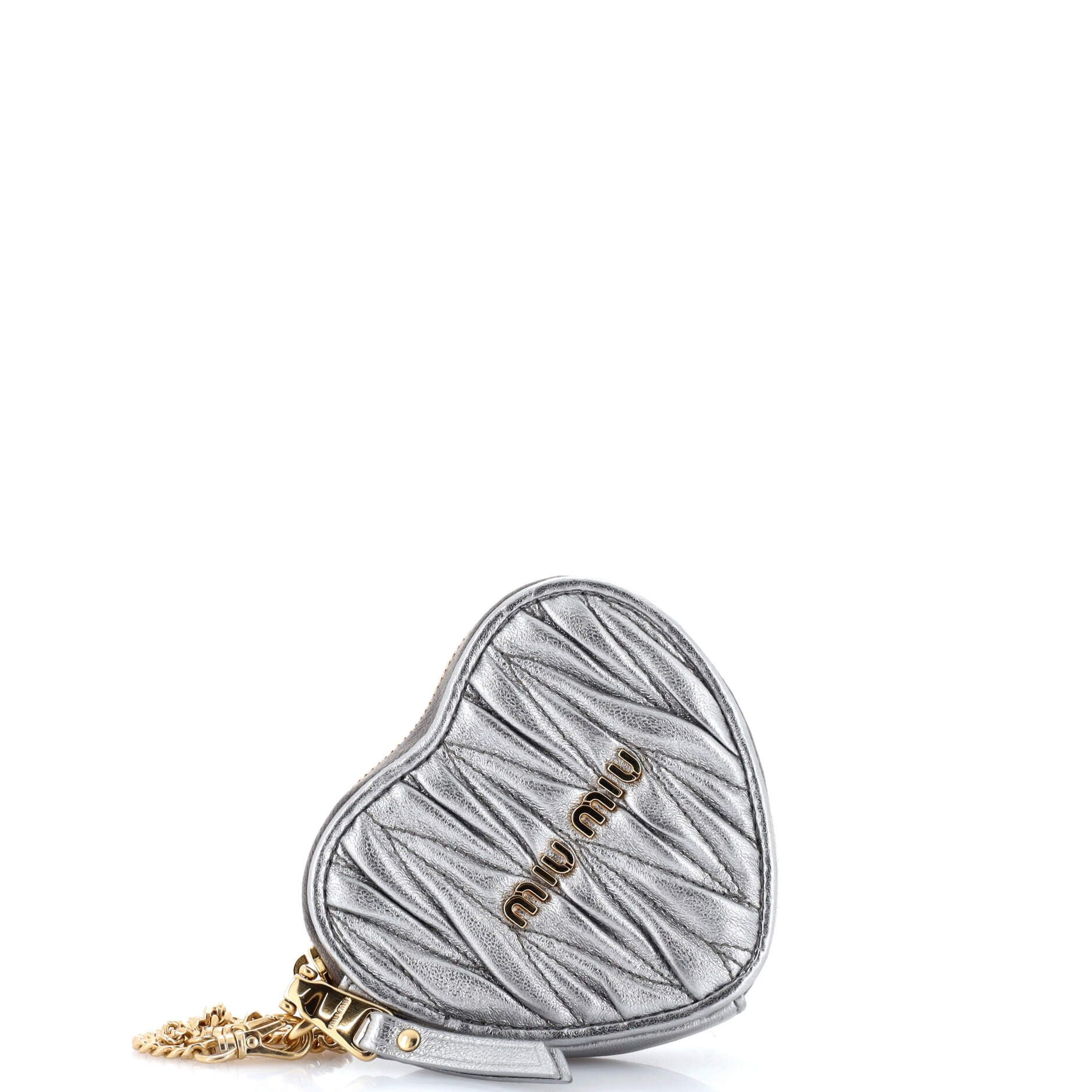 Miu Miu Heart Chain Coin Purse Size ONE SIZE - 1 Thumbnail