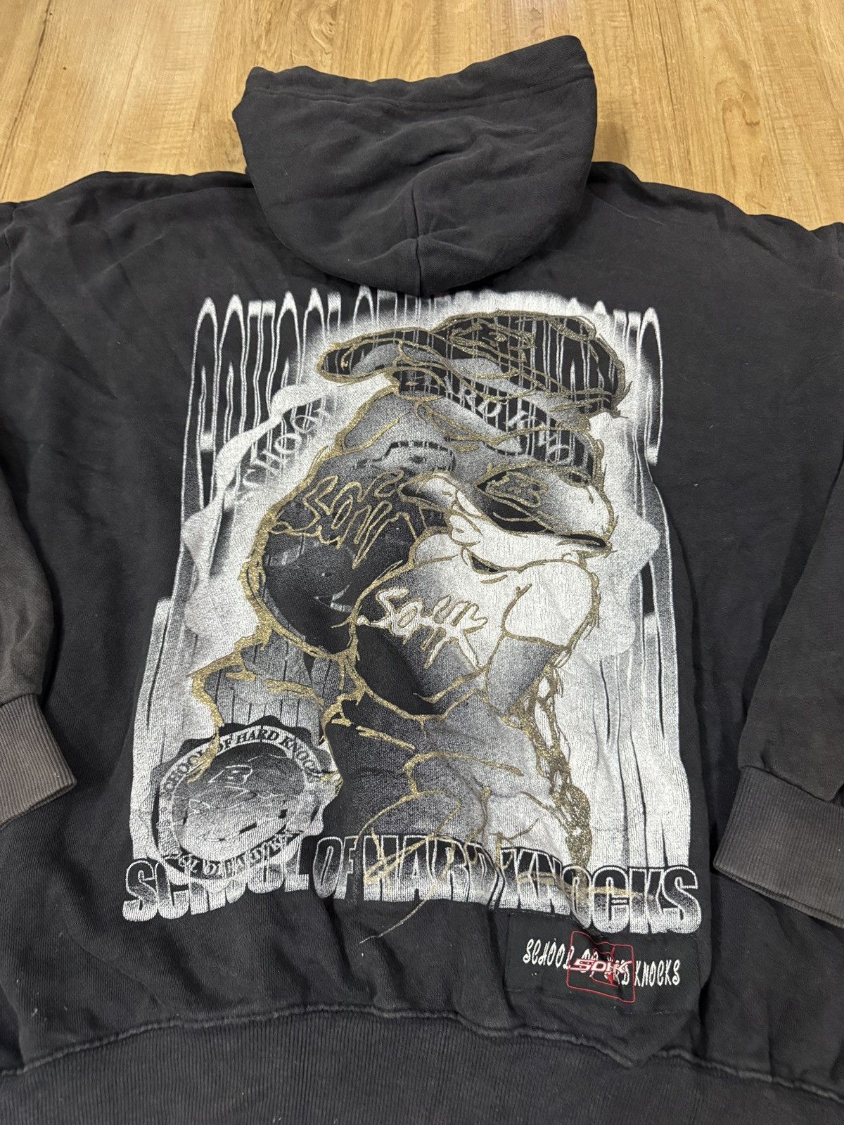 Rap Tees VINTAGE SCHOOL OF HARD KNOCKS HOODIE Size US XXL / EU 58 / 5 - 5 Thumbnail