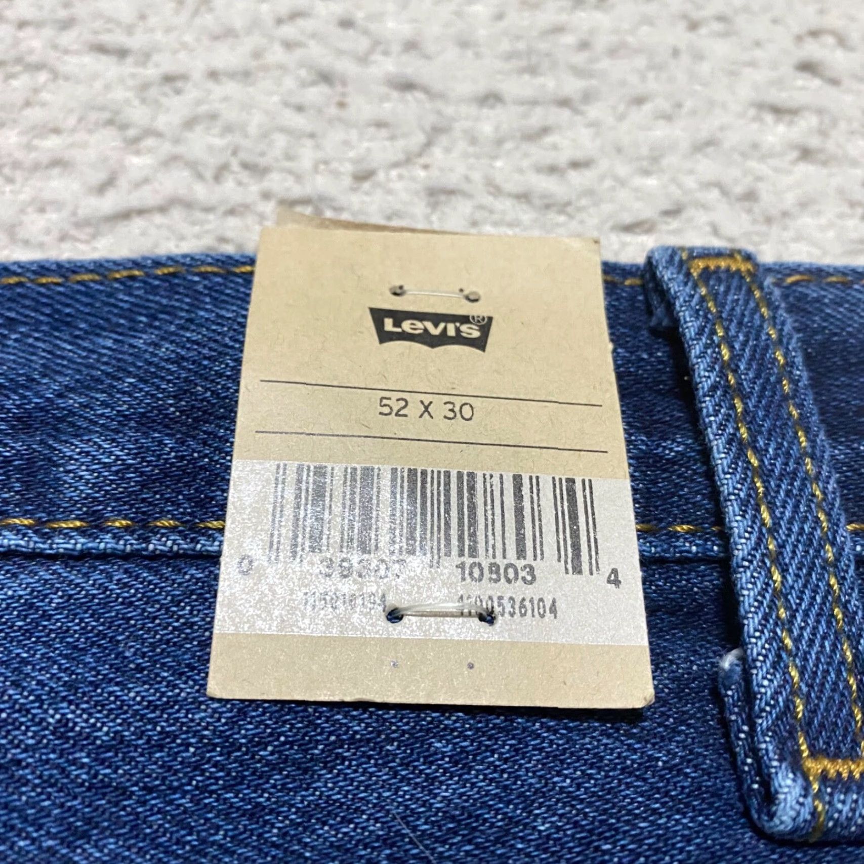 Levi's NWT Levi's 501 Mens Jeans 52x30 Blue Denim Dark Wash Classic Fit Jeans Men's Straight 5-Pocket Design Inseam 28 in Size US 34 / EU 50 - 6 Thumbnail