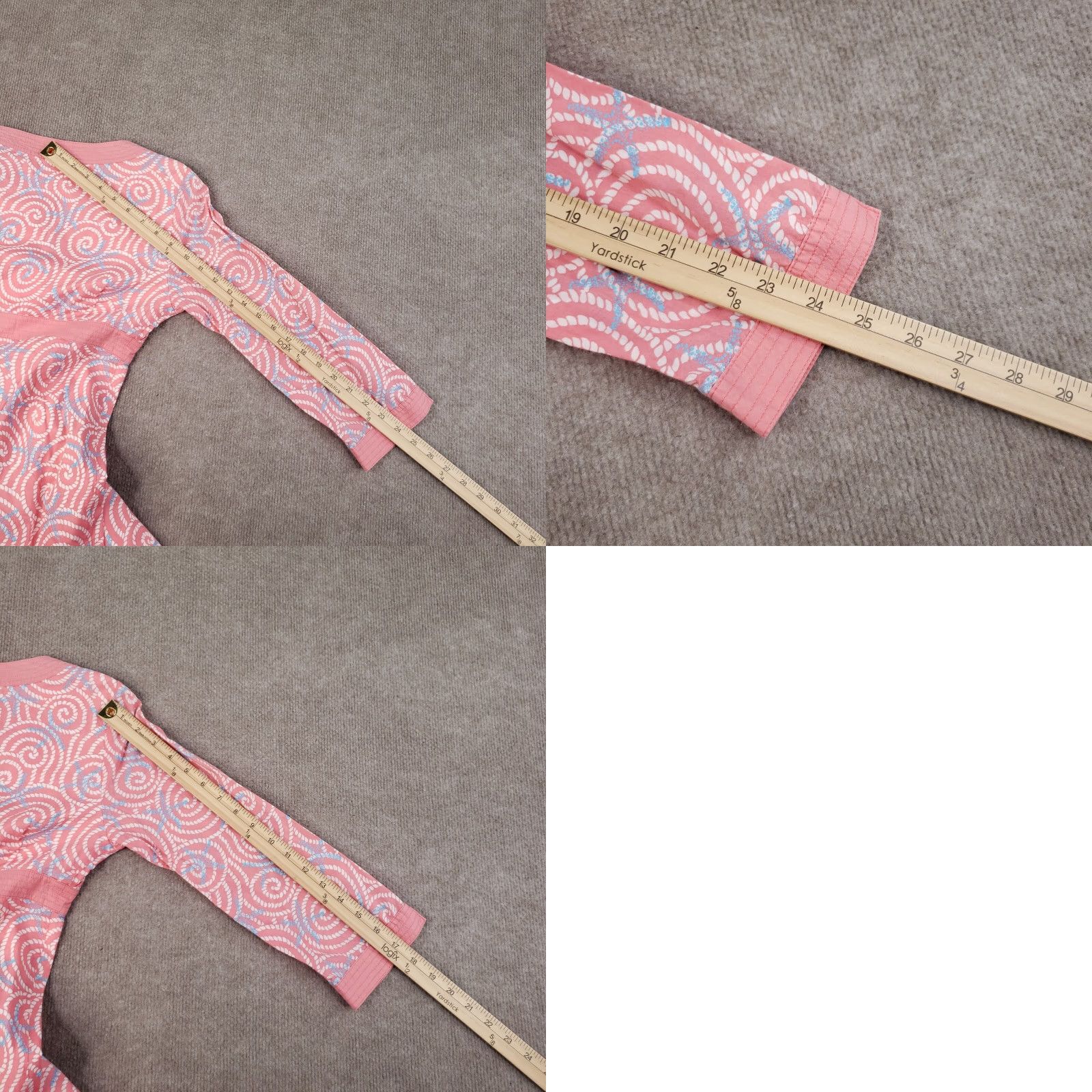Vineyard Vines Vineyard Vines Shift Dress Womens 0 Pink Geometric Knit Lined 3/4 Sleeve V-Neck Knee Length Casual Dress Mens Womens Size XS / US 0-2 / IT 36-38 - 9 Thumbnail