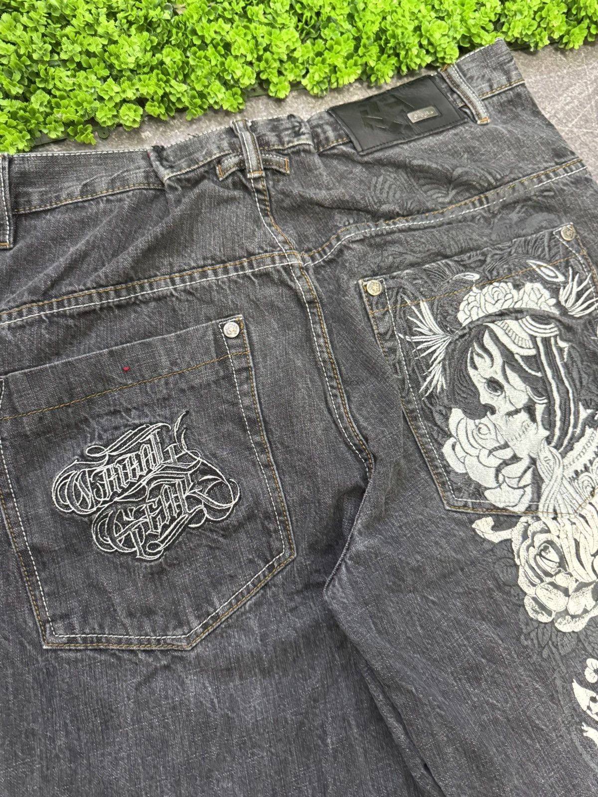 Japanese Brand distressed opium affliction style tribaldenim jeans Size US 34 / EU 50 - 12 Thumbnail
